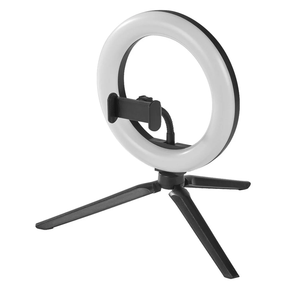 Lampa LED BT LINEAR MOBILE RING 5,5W, przenośna, doświetlenie aparatu, okrągły moduł LED, ściemnialna, ładowanie USB, regulowana biel. - Image 2