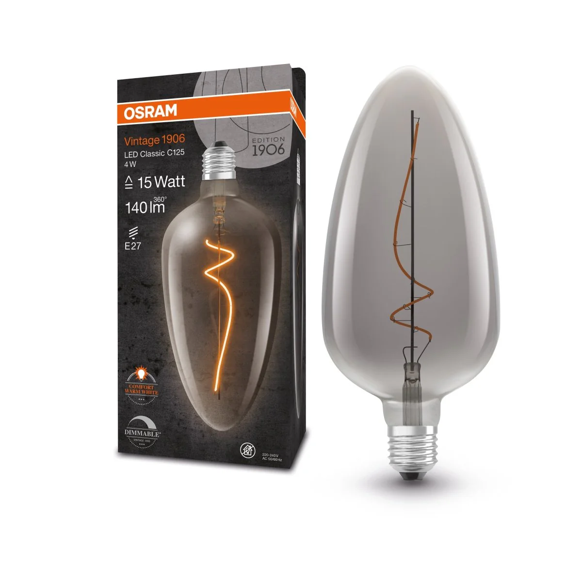 Ściemniana Lampa LED Vintage Kształt żarówki E27 4W 1800K - Image 4