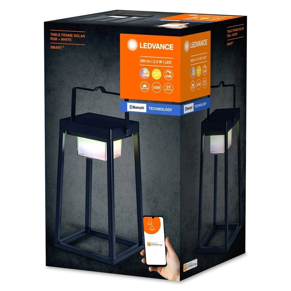 Lampa stołowa LED 2,5W, inteligentna Smart+ Solar Table Frame Multicolor, powerbank, RGB, barwa ciepła. - Image 3