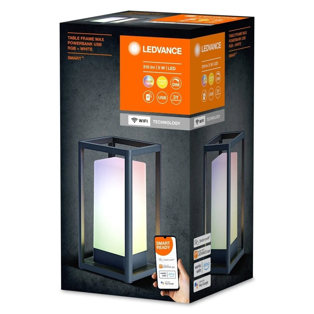 Lampa stołowa WiFi 5W, inteligentna, Smart+ Table Frame Maxi Multicolor USB RGB, barwa ciepła. - Image 3