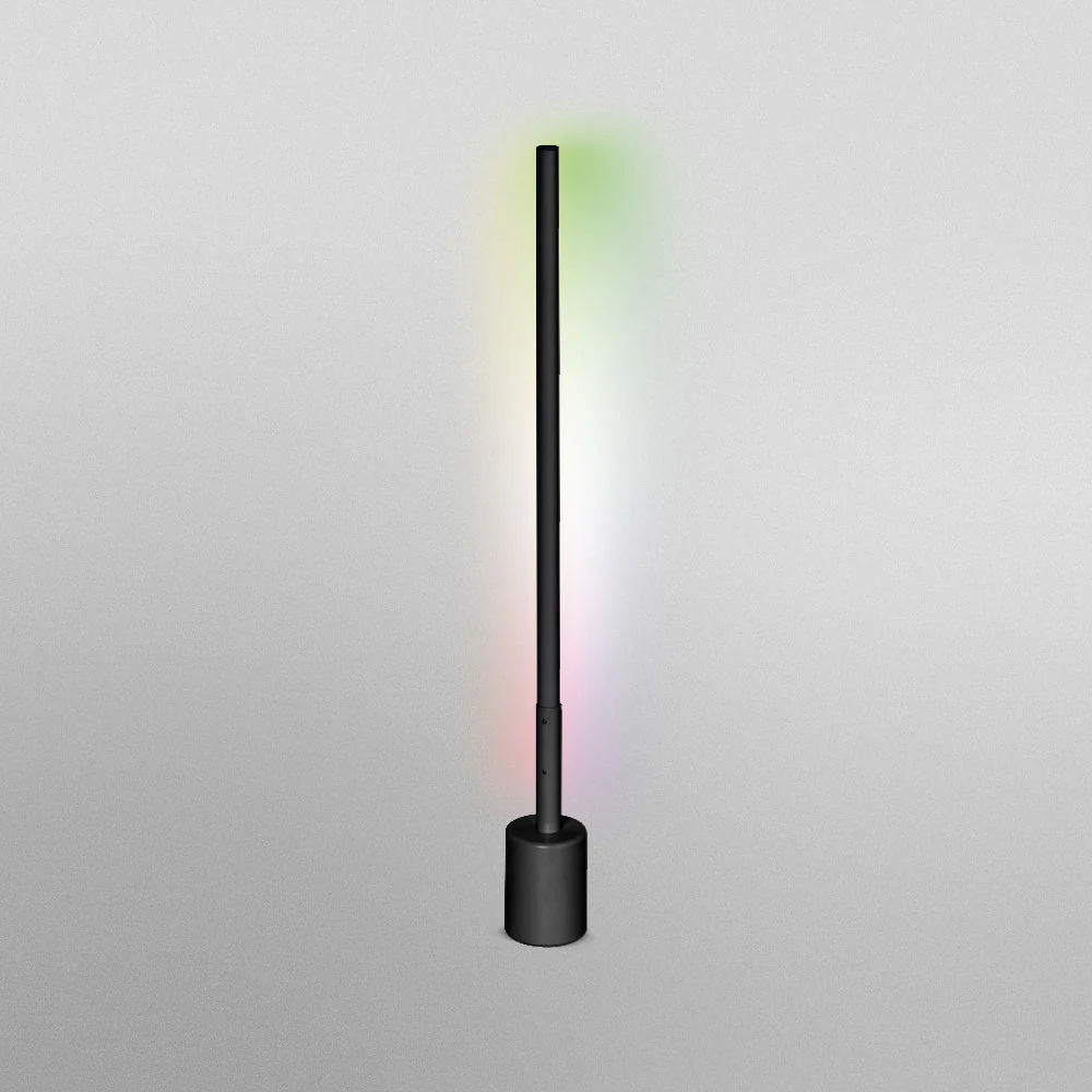 Lampa LED WiFi 8W, inteligentna SMART FLOOR CORNER SLIM WITH REMOTE CONTROL Black SLIM RGB + regulowana biel. - Image 4