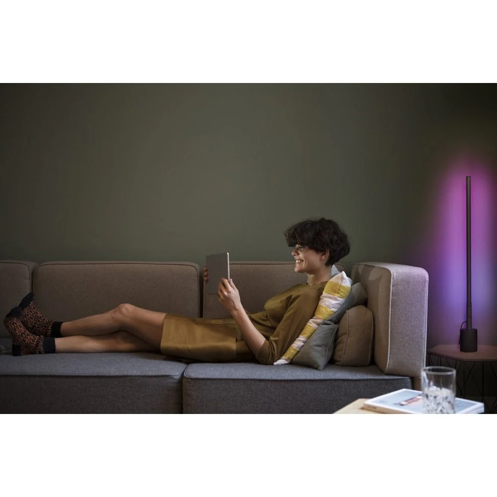Lampa LED WiFi 8W, inteligentna SMART FLOOR CORNER SLIM WITH REMOTE CONTROL Black SLIM RGB + regulowana biel. - Image 5