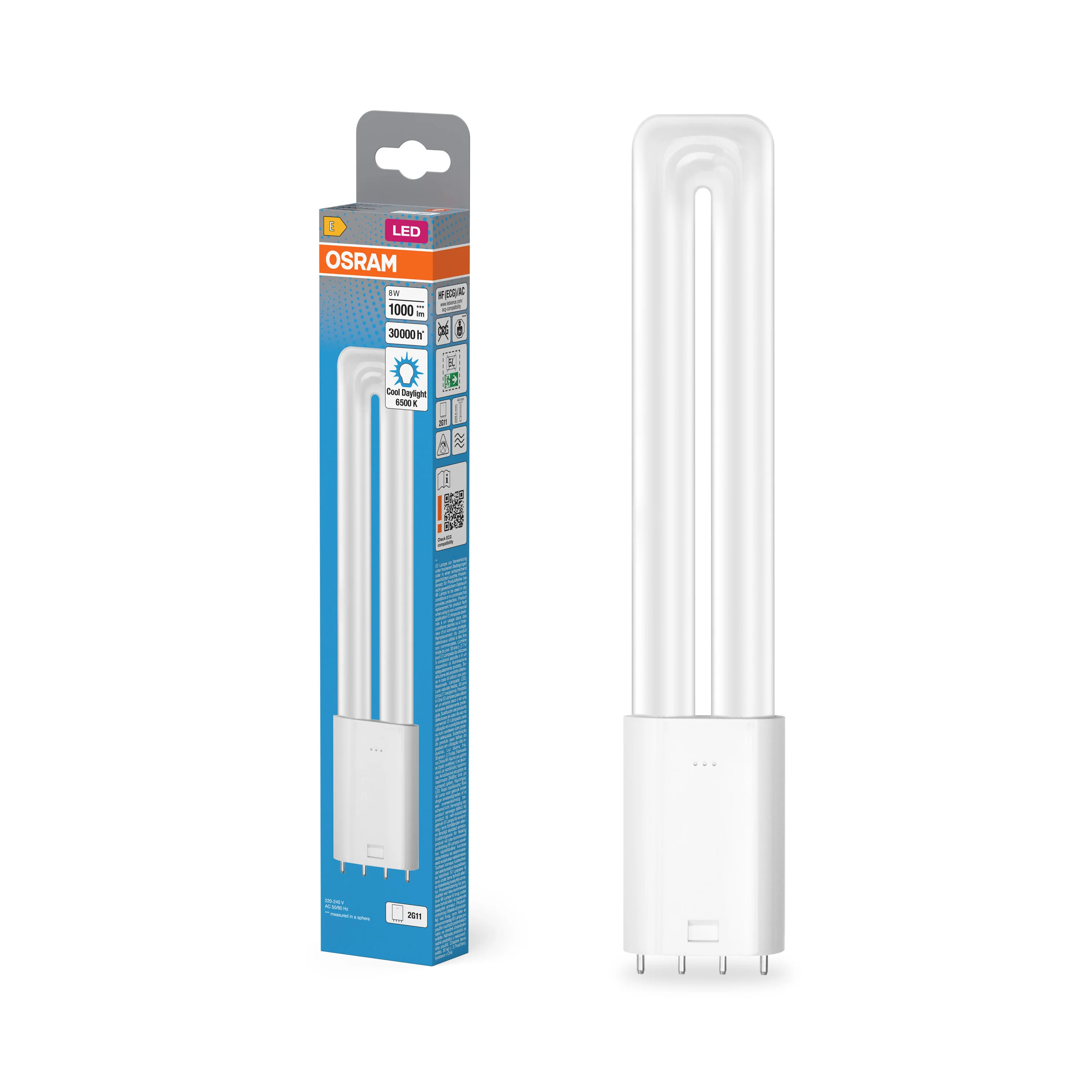 Świetlówka LED OSRAM DULUX LED L18 HF & AC MAINS 8W 865 2G11 - Image 4