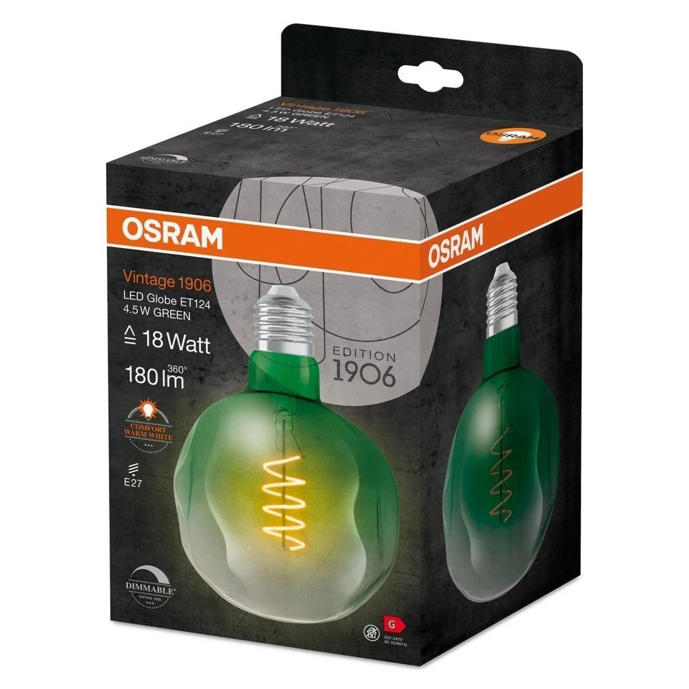 Żarówka LED E27 4,5W Vintage 1906 LED Big Special Shapes 18 SMOKE, ściemnialna, barwa ciepła. - Image 3