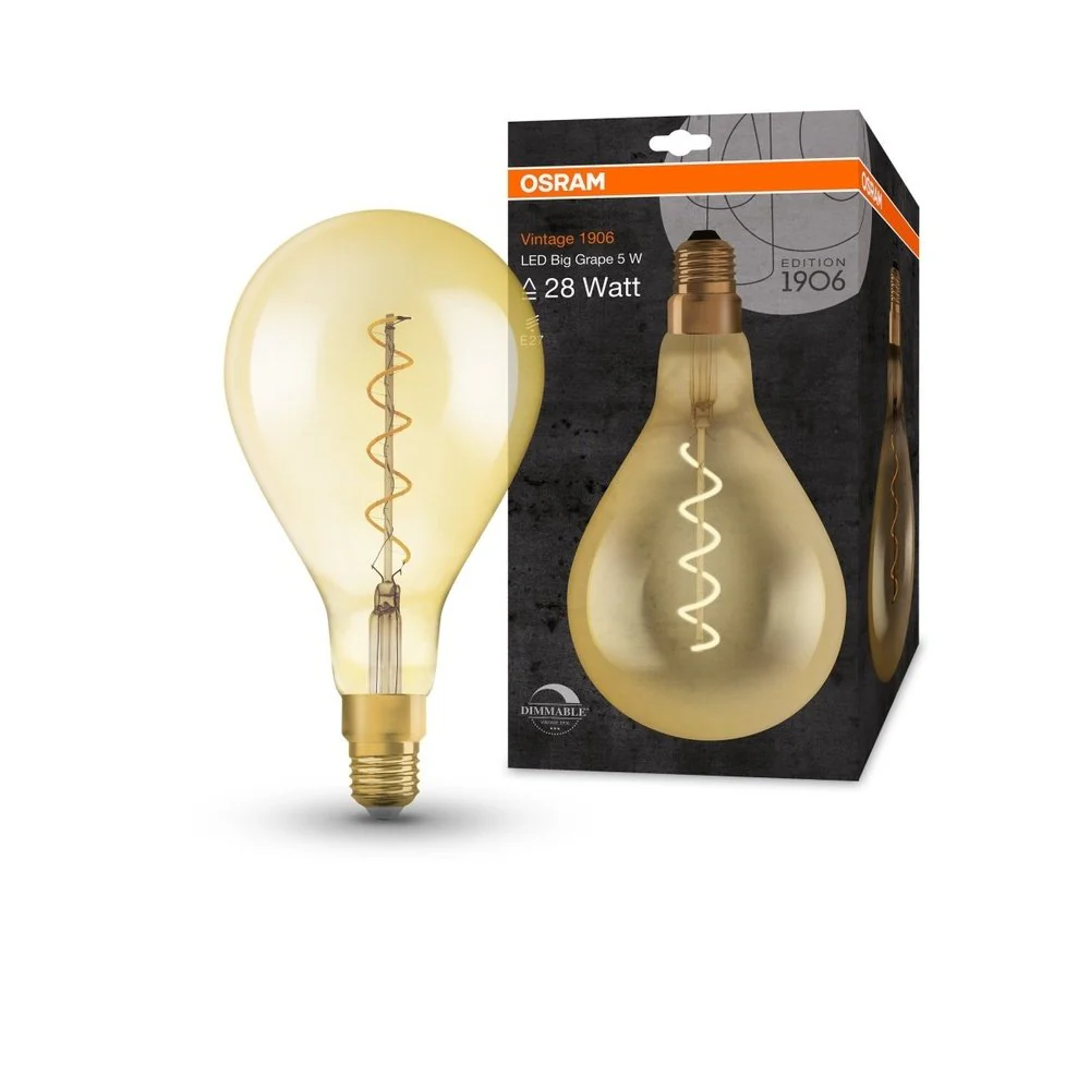 Żarówka LED E27 4W Vintage 1906 LED Big Special Shapes 28 GOLD, ściemnialna, barwa ciepła. - Image 2