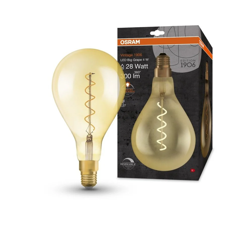 Żarówka LED E27 4W Vintage 1906 LED Big Special Shapes 28 GOLD, ściemnialna, barwa ciepła. - Image 3