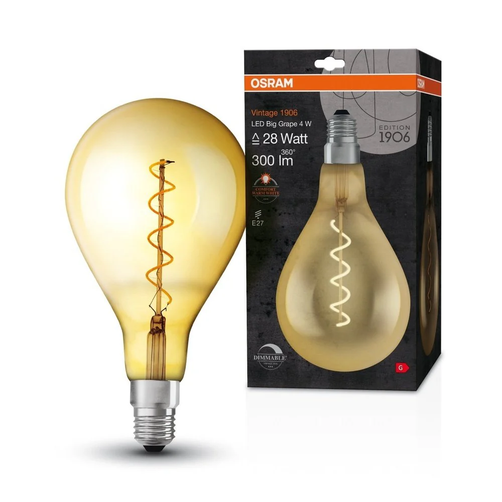 Żarówka LED E27 4W Vintage 1906 LED Big Special Shapes 28 GOLD, ściemnialna, barwa ciepła. - Image 4