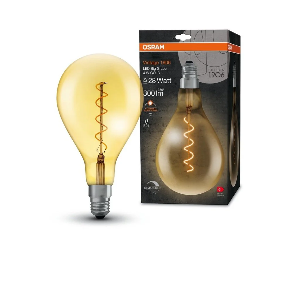 Żarówka LED E27 4W Vintage 1906 LED Big Special Shapes 28 GOLD, ściemnialna, barwa ciepła. - Image 5