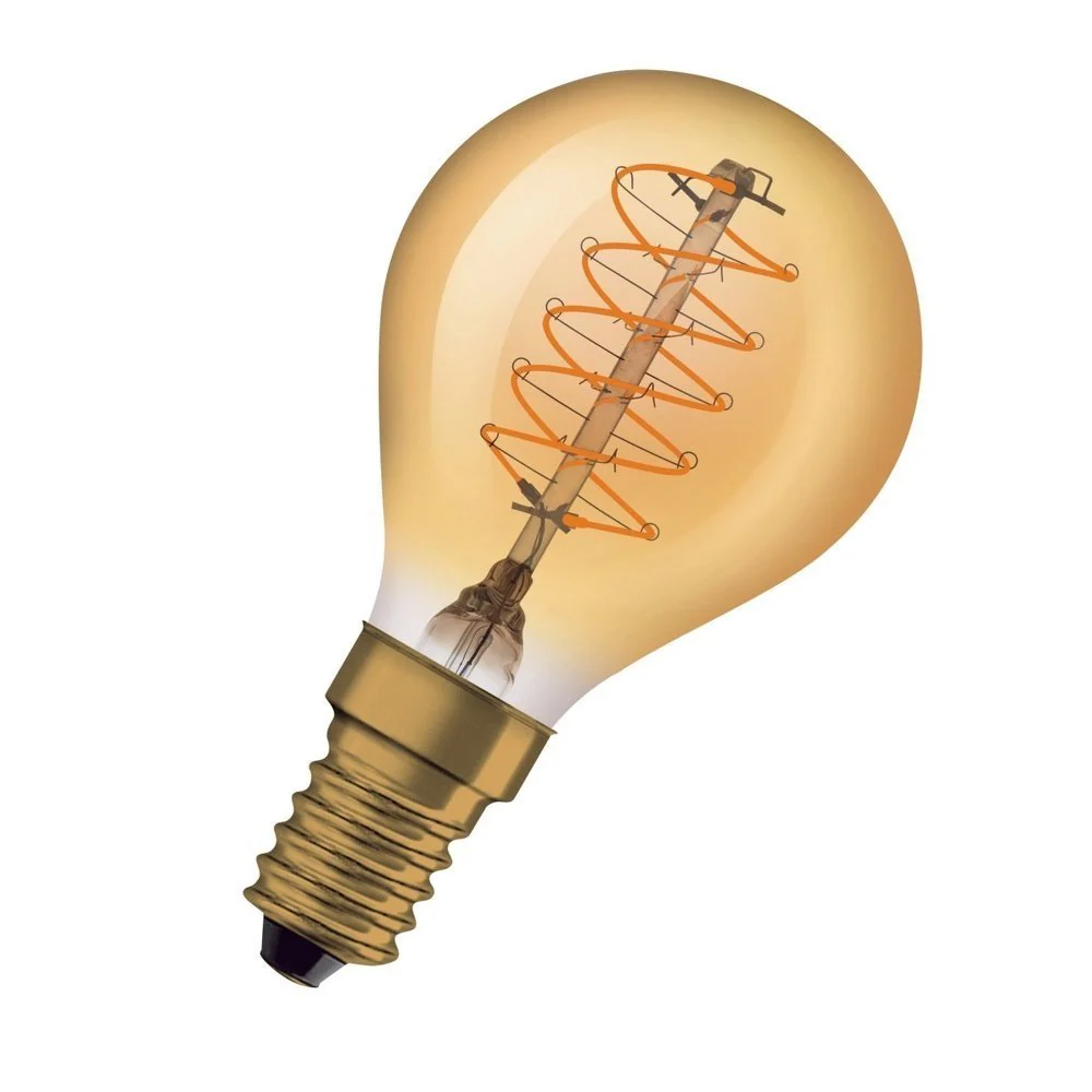 Żarówka LED Vintage 1906 LED E14 3,4W CLASSIC A,B,P SLIM FILAMENT 25 GOLD E14, ściemnialna, barwa ciepła. - Image 2