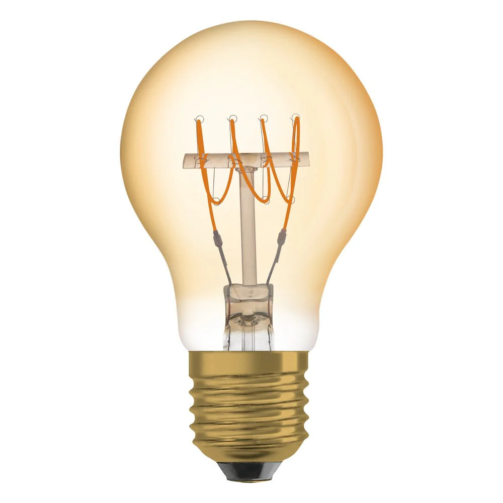 Żarówka LED Vintage 1906 LED CLASSIC A,B,P SLIM FILAMENT DIMMABLE 35  4.8 W/2200 K GOLD E27 - Image 4