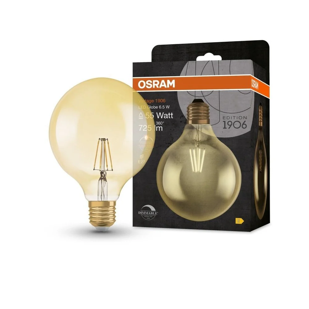 Żarówka LED E27 6,5W Vintage 1906 LED CLASSIC Globe 55 GOLD ściemnialna, barwa ciepła. - Image 34