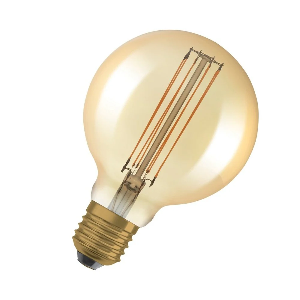 Żarówka LED E27 5,8W Vintage 1906 LED CLASSIC SLIM FILAMENT Globe 40 GOLD barwa ciepła. - Image 2