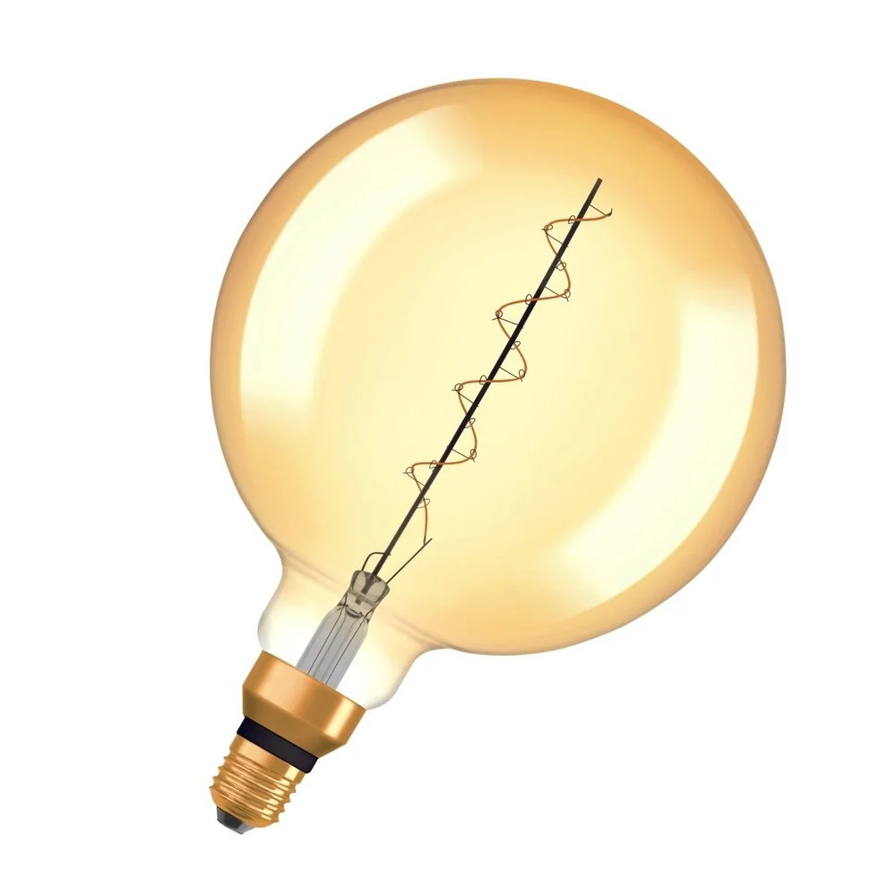 Żarówka LED E27 4,8W Vintage 1906 LED CLASSIC SLIM FILAMENT Globe 33 GOLD ściemnialna, barwa ciepła. - Image 2