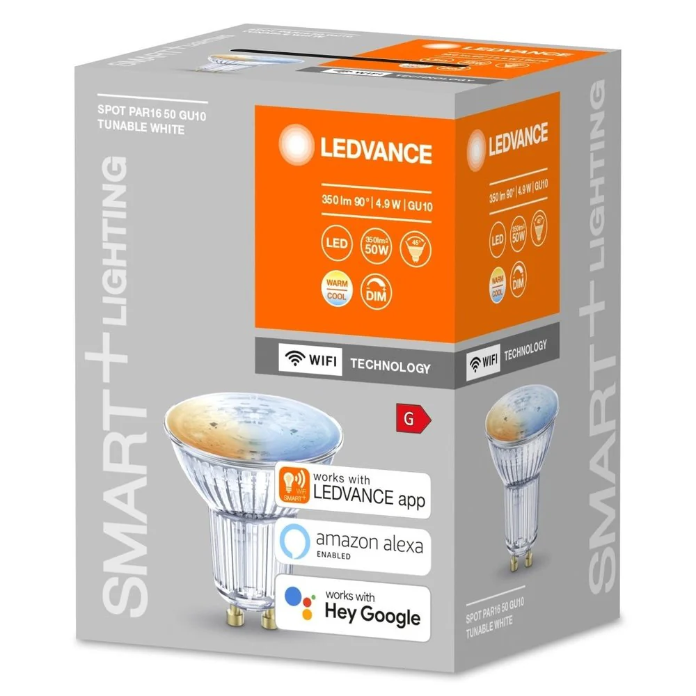 Inteligentna żarówka LED WiFi GU10 5W 1 szt., regulowana biel - Image 3