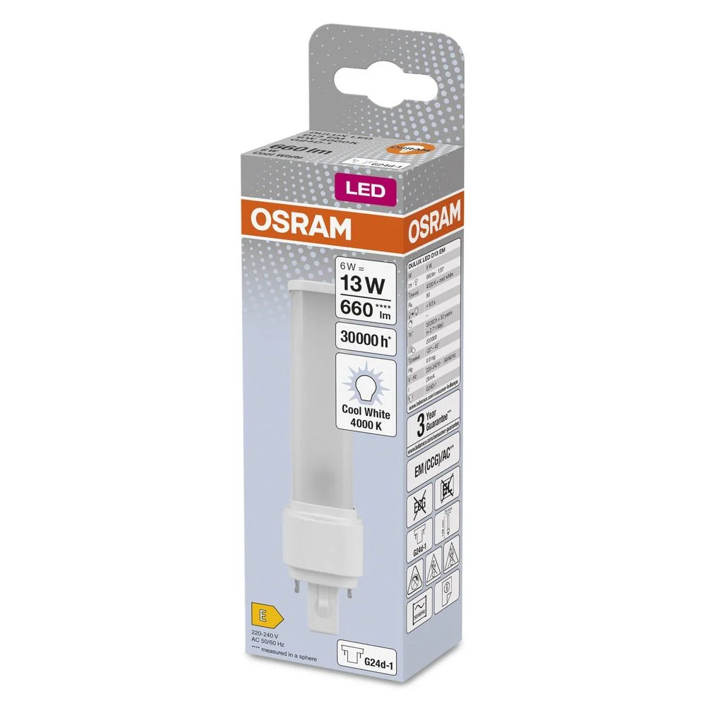 Zamiennik LED świetlówek jednotrzonkowych G24d-1 6W 4000K - Image 3