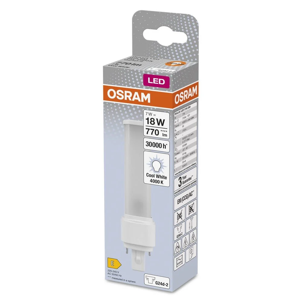 Zamiennik LED świetlówek jednotrzonkowych G24d-2 7W 4000K - Image 3