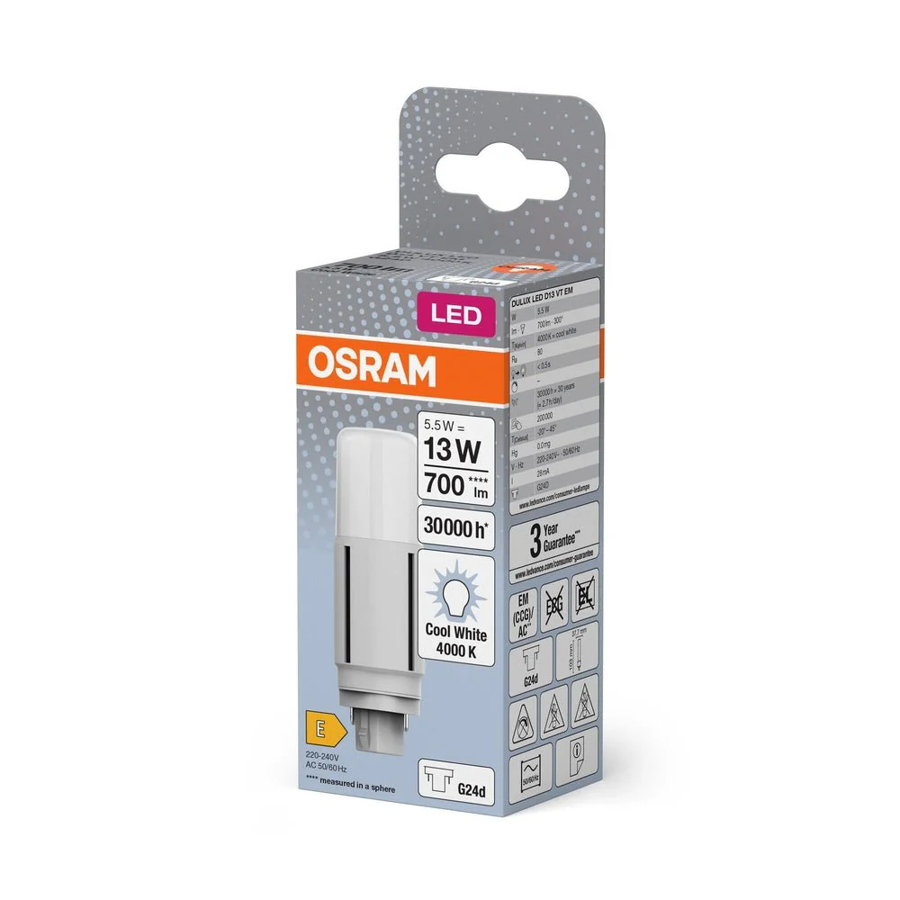 Zamiennik LED świetlówek jednotrzonkowych G24d 5,5W 4000K - Image 3