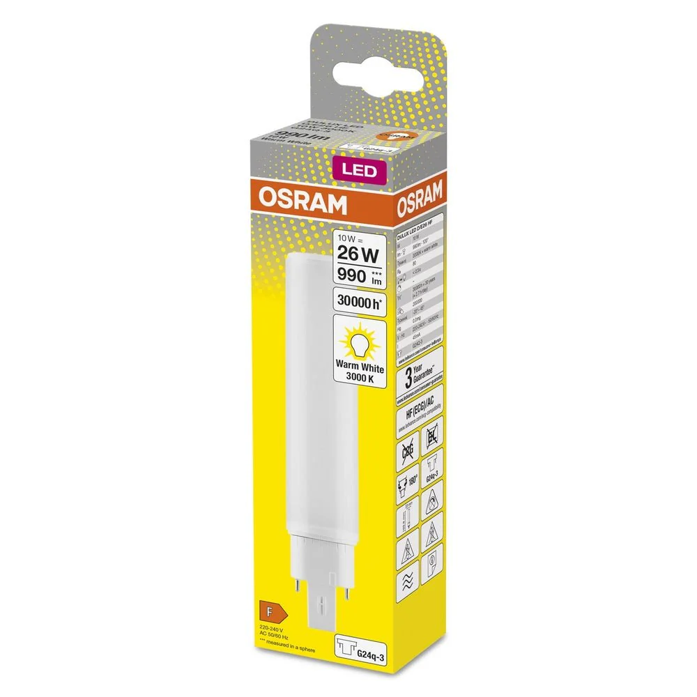 Zamiennik LED świetlówek jednotrzonkowych G24q-3 10W 3000K - Image 3