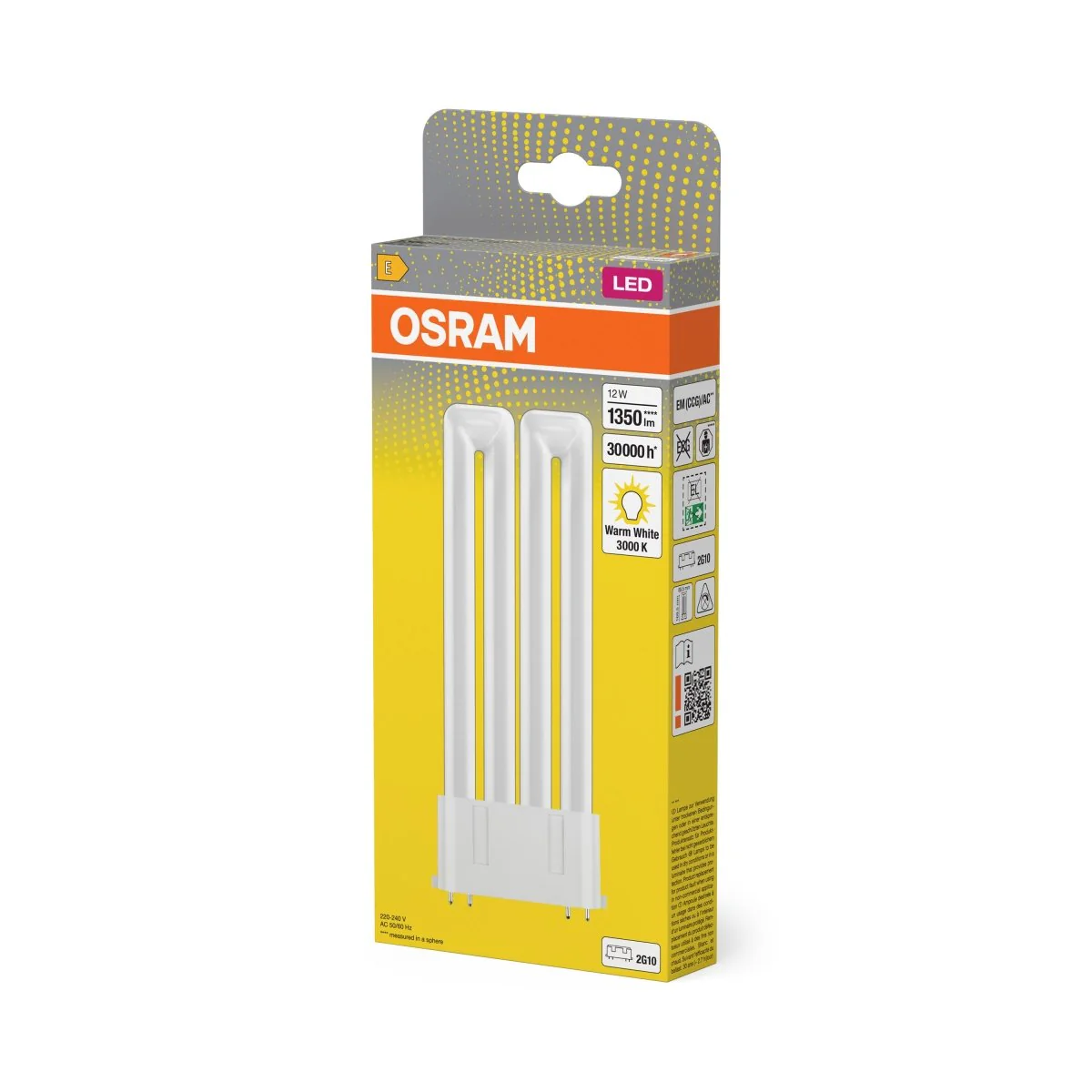 Żarówka LED OSRAM DULUX LED F24 EM & AC MAINS 12W 830 2G10 - Image 2