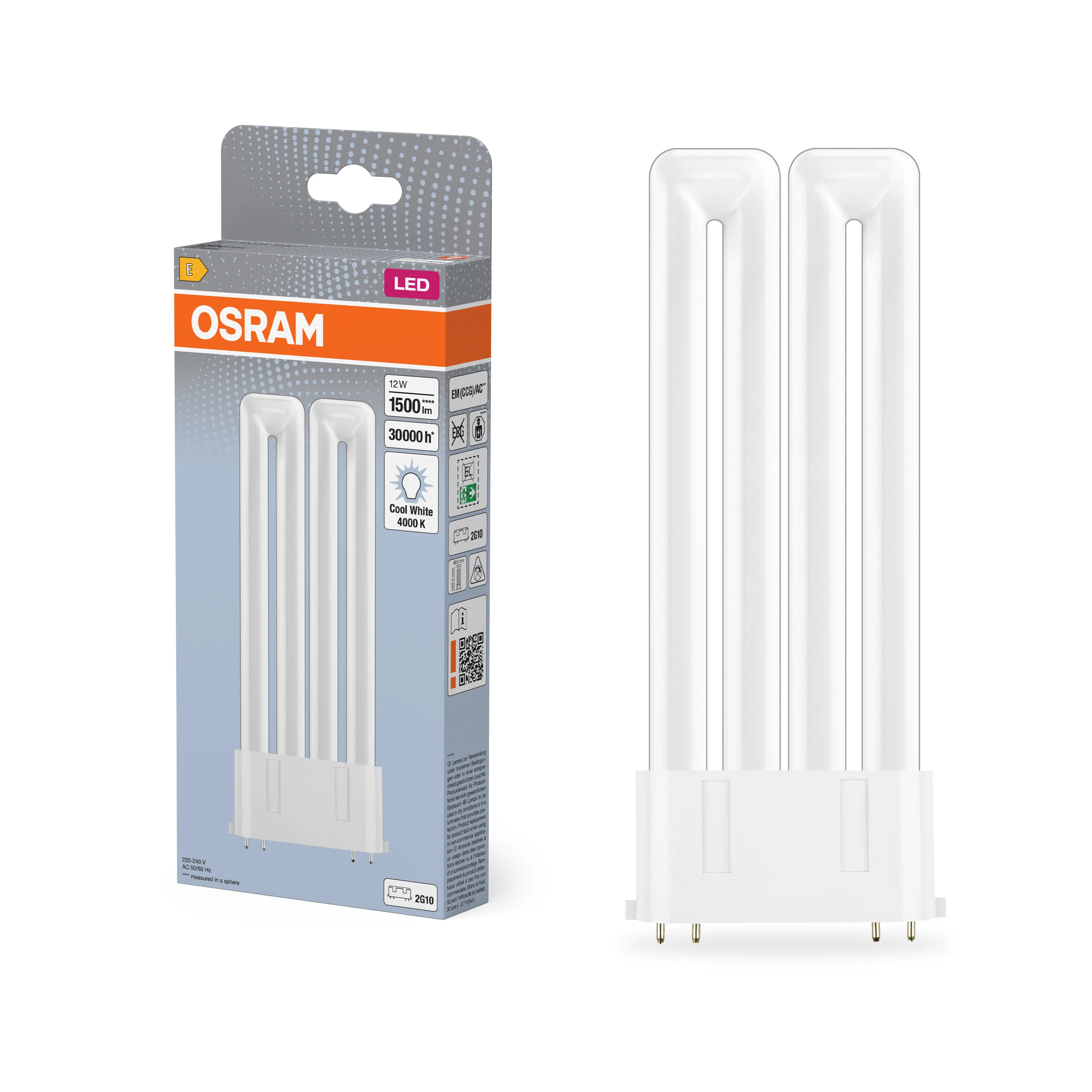Żarówka LED OSRAM DULUX LED F24 EM & AC MAINS 12W 840 2G10 - Image 4