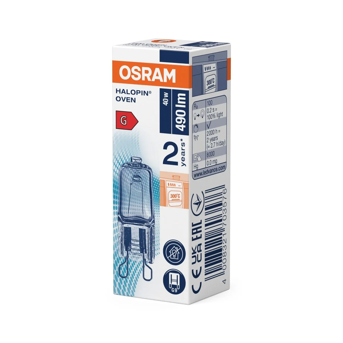 Żarówka LED OSRAM HALOPIN OVEN 40 W 230 V G9 - Image 2