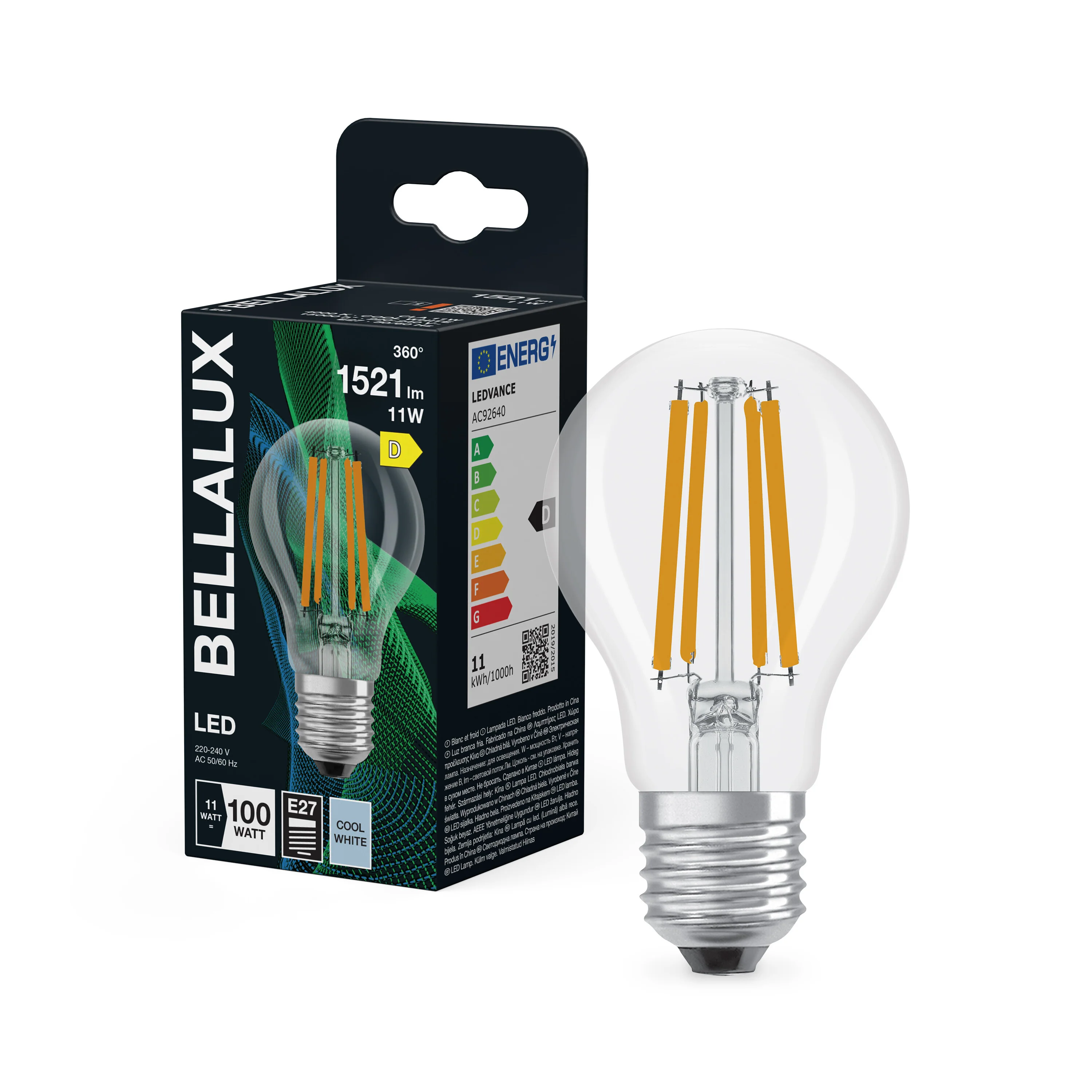Żarówka LED OSRAM LED Classic A 100 Filament 11W 840 Clear E27 - Image 5