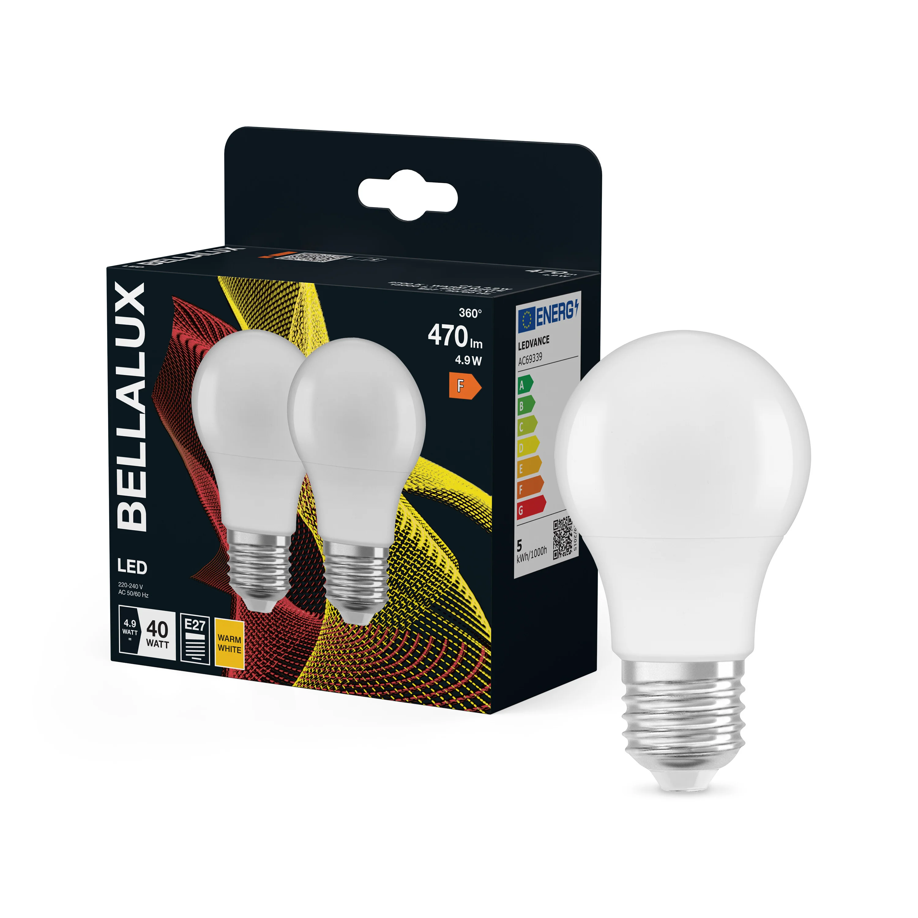 Żarówka LED OSRAM LED Classic A 40 4.9W 827 Frosted E27 - Image 4