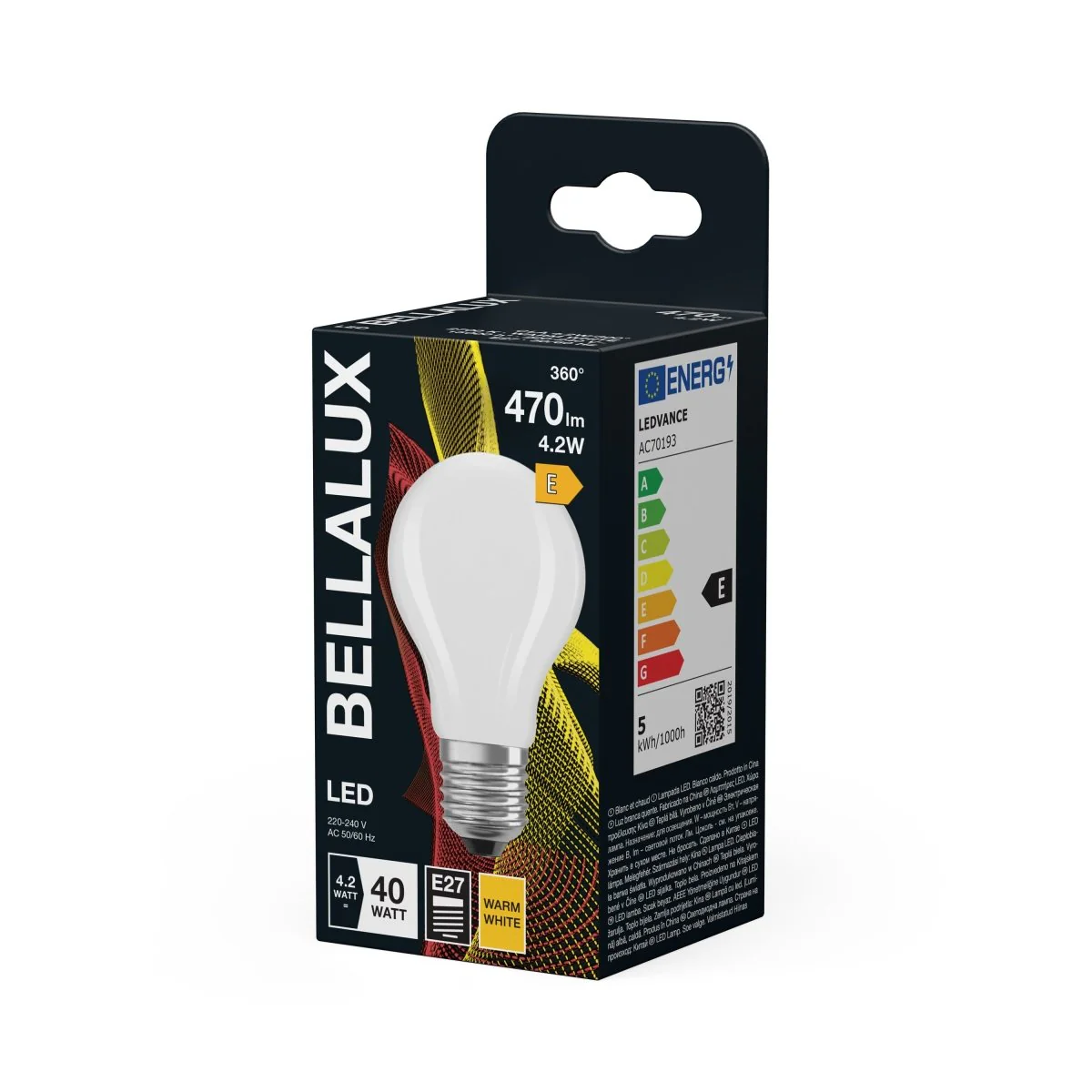 Żarówka LED OSRAM LED Classic A 40 Filament 4.2W 827 Frosted E27 - Image 2