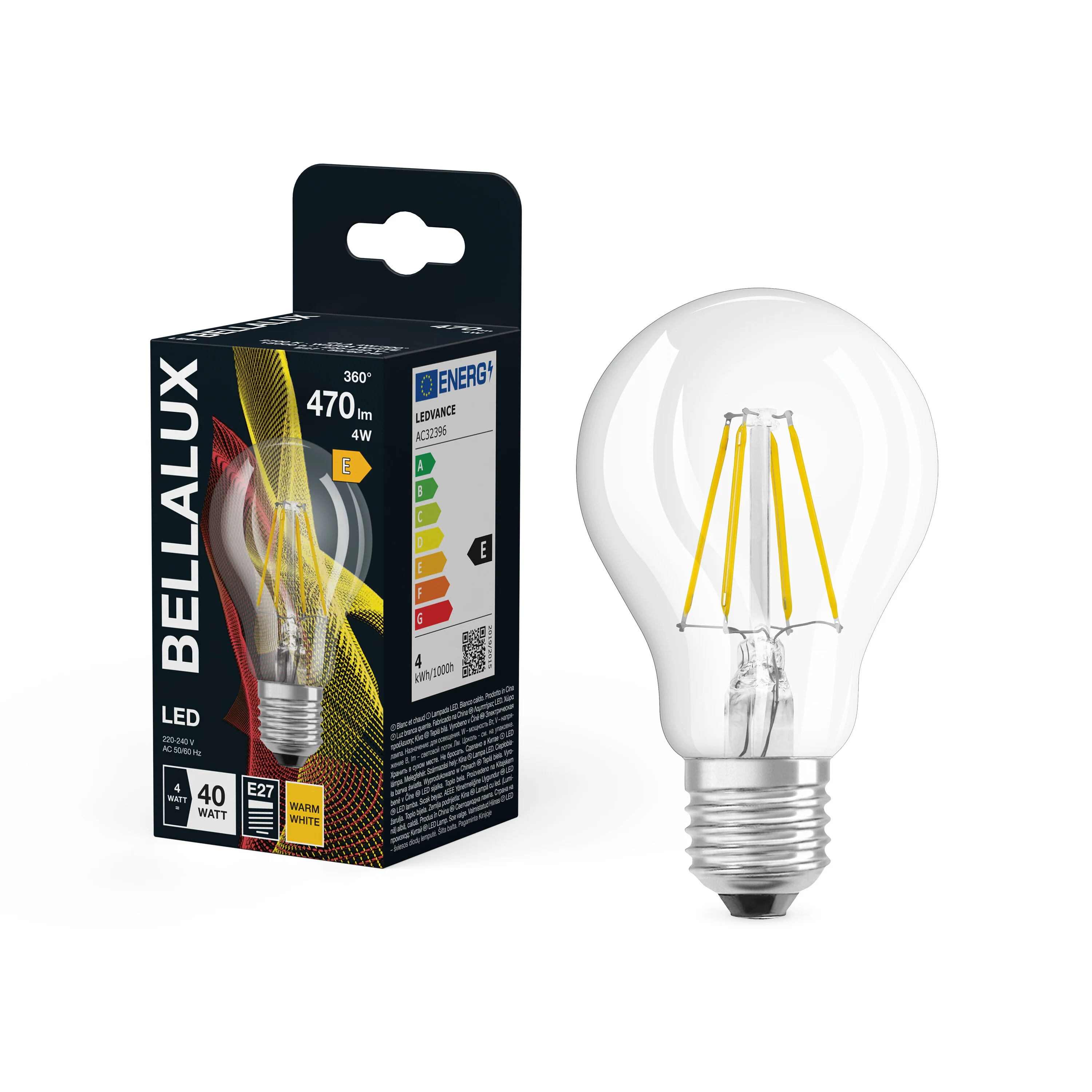Żarówka LED OSRAM LED Classic A 40 Filament 4W 827 Clear E27 - Image 4