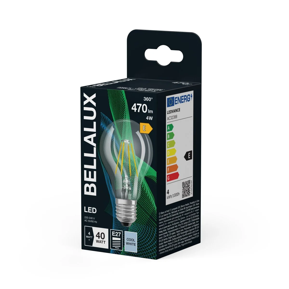 Żarówka LED OSRAM LED Classic A 40 Filament 4W 840 Clear E27 - Image 2