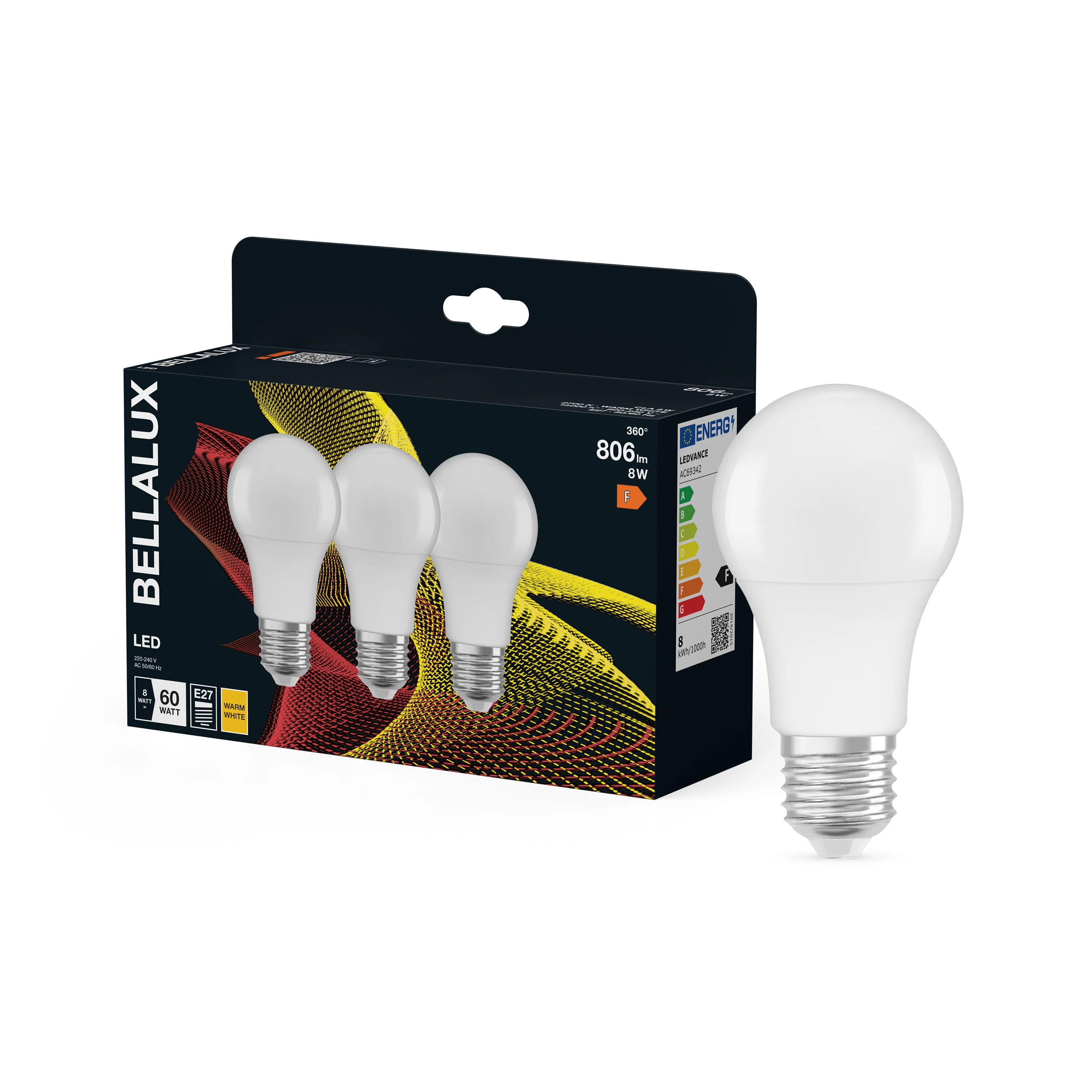 Żarówka LED OSRAM LED Classic A 60 8W 827 Frosted E27 - Image 4