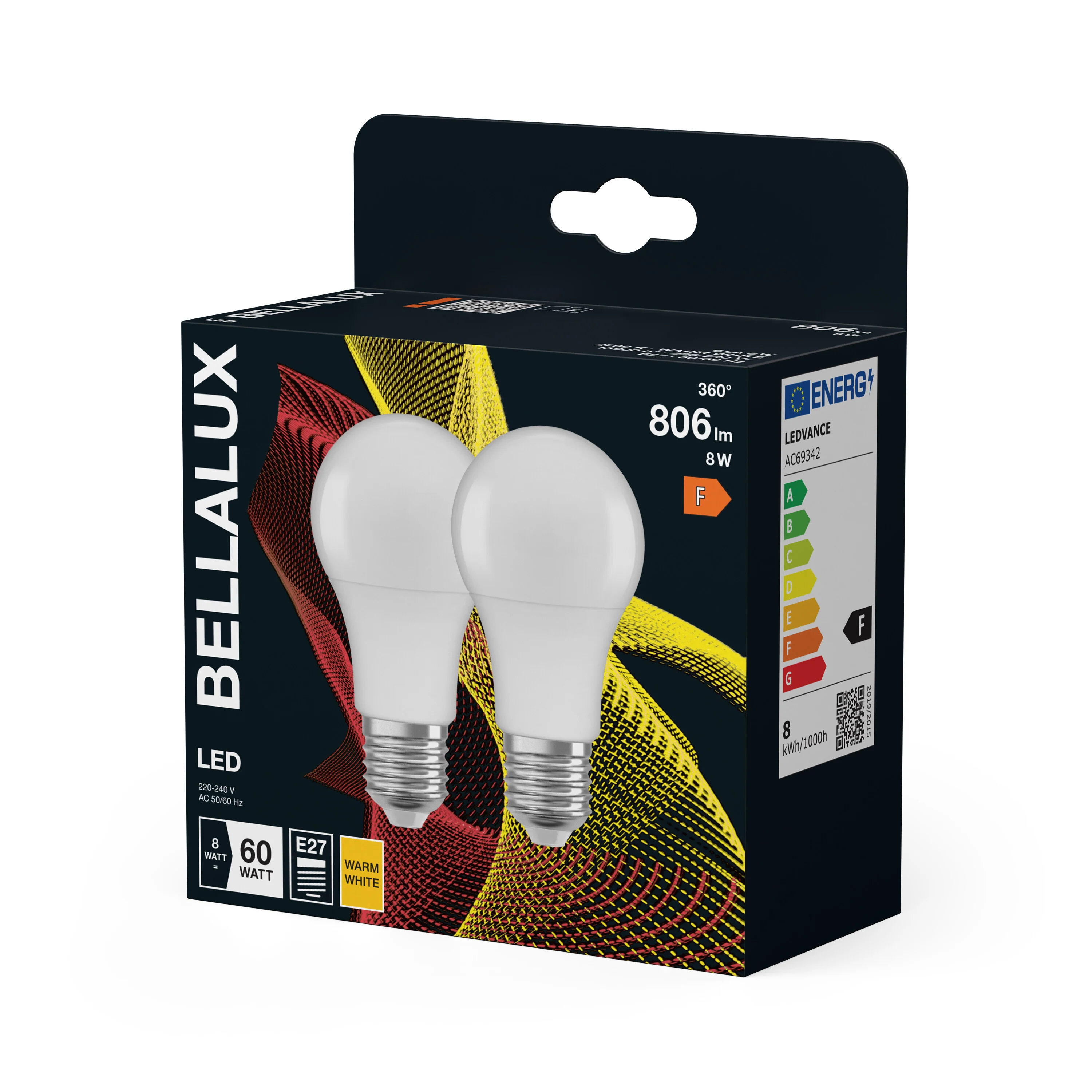 Żarówka LED OSRAM LED Classic A 60 8W 827 Frosted E27 ciepła 2pak - Image 5