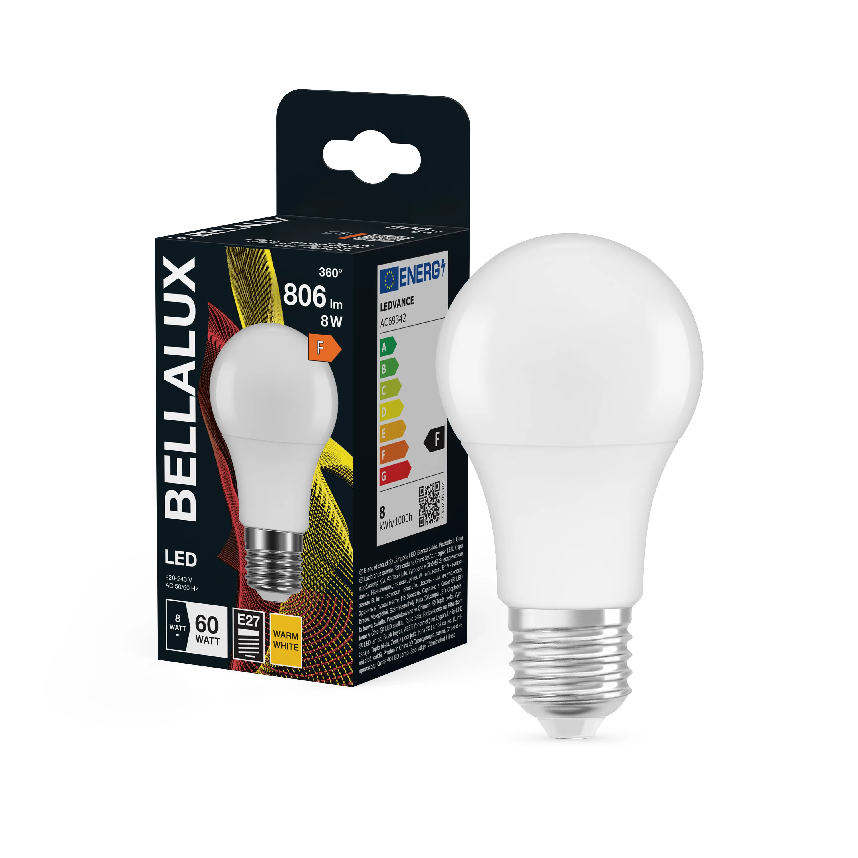 Żarówka LED OSRAM LED Classic A 60 8W 827 Frosted E27 ciepła - Image 4