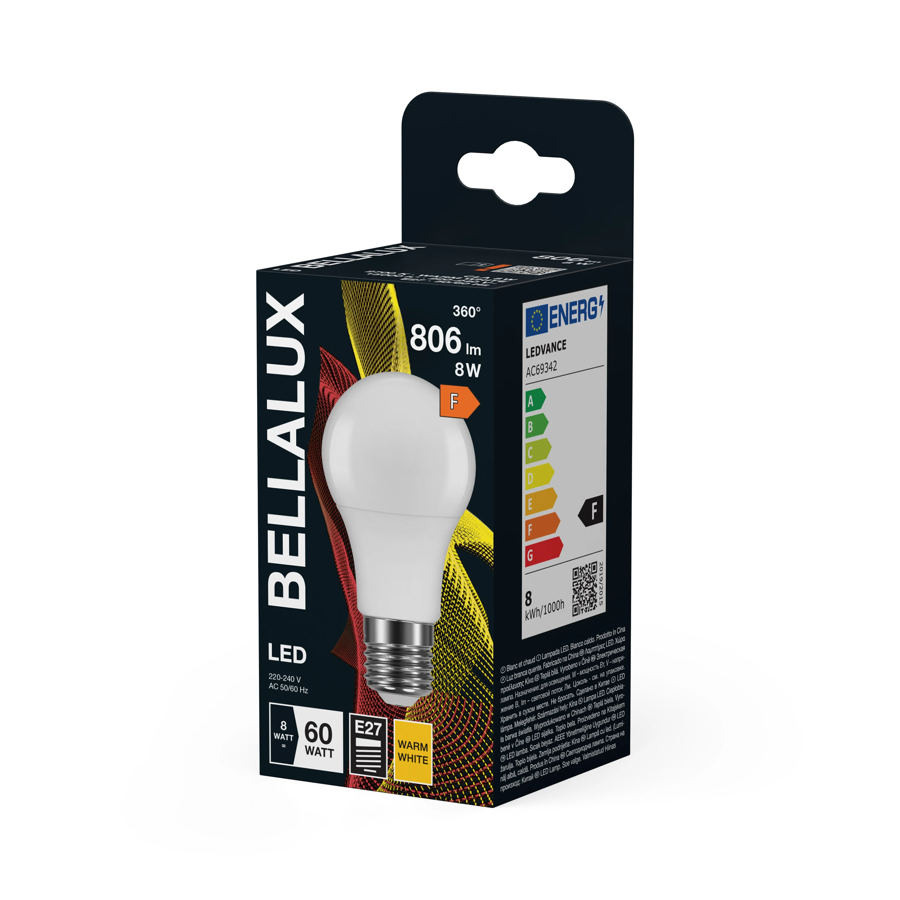 Żarówka LED OSRAM LED Classic A 60 8W 827 Frosted E27 ciepła - Image 5