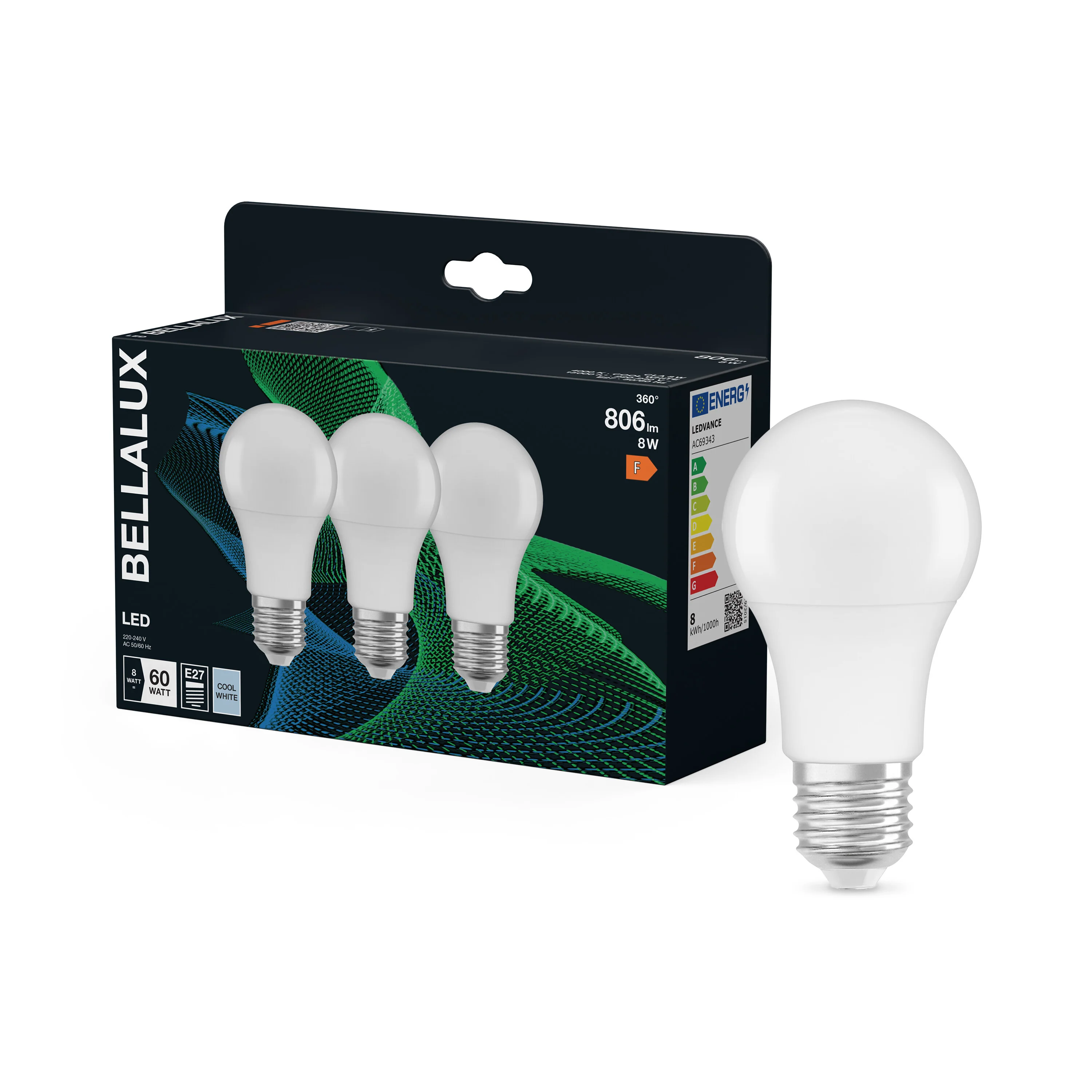Żarówka LED OSRAM LED Classic A 60 8W 840 Frosted E27 - Image 4