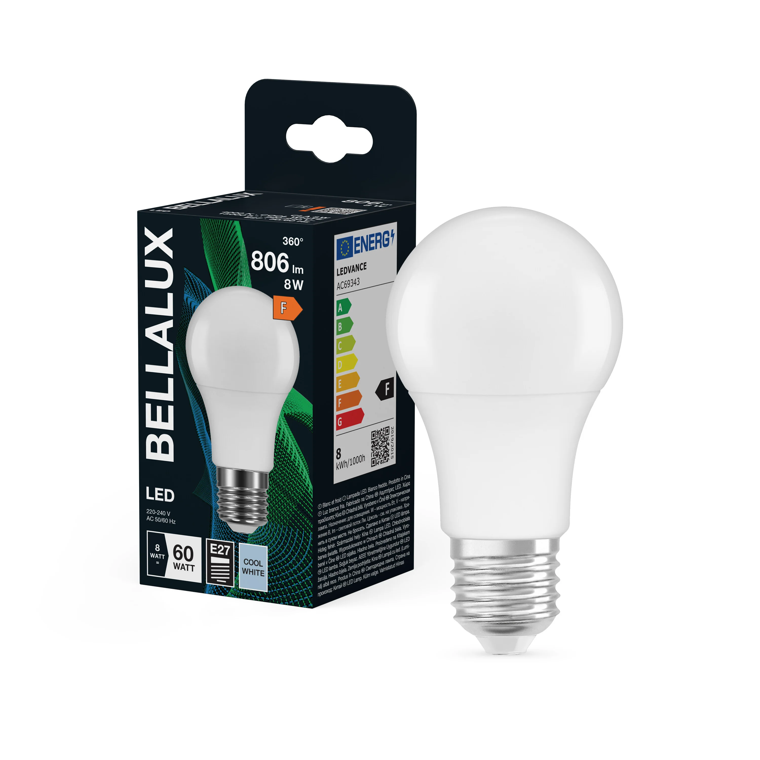 Żarówka LED OSRAM LED Classic A 60 8W 840 Frosted E27 neutralna - Image 4