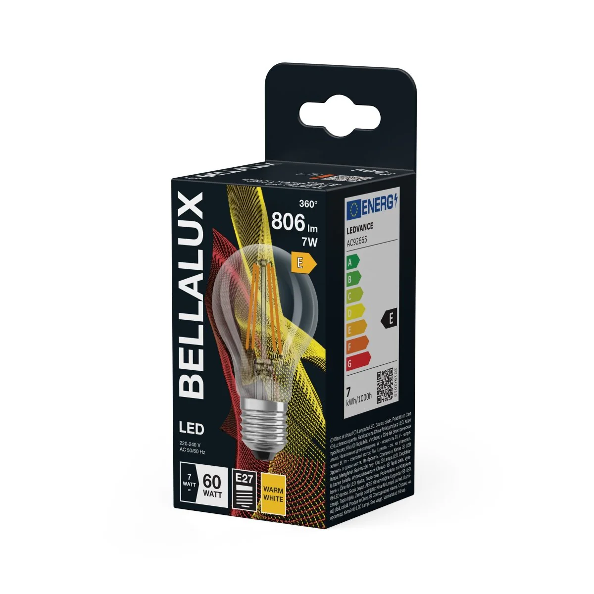 Żarówka LED OSRAM LED Classic A 60 Filament 7W 827 Clear E27 - Image 2