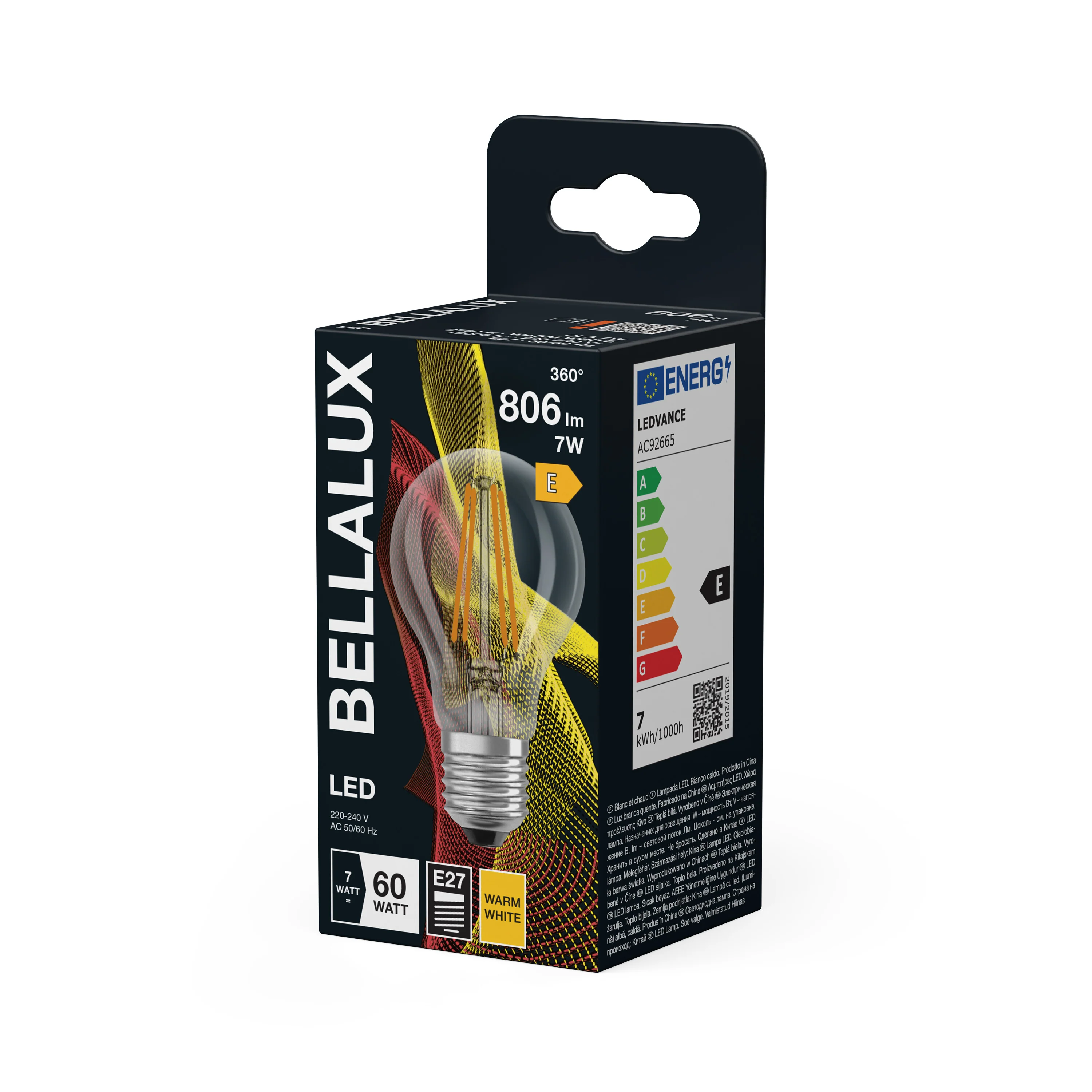 Żarówka LED OSRAM LED Classic A 60 Filament 7W 827 Clear E27 - Image 6