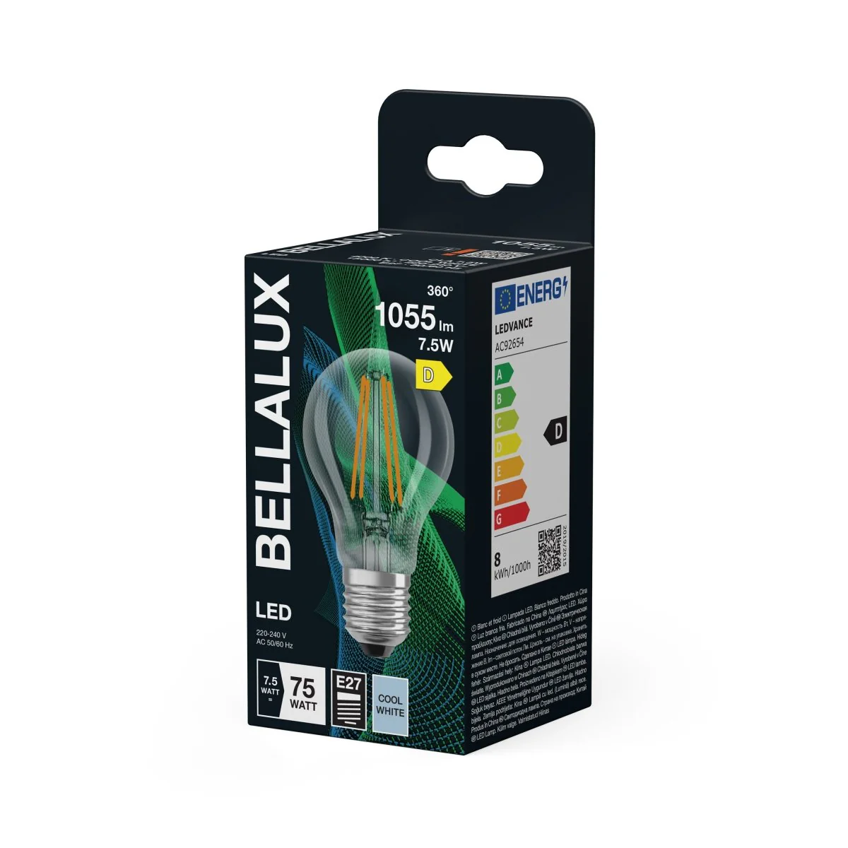 Żarówka LED OSRAM LED Classic A 75 Filament 7.5W 840 Clear E27 - Image 2