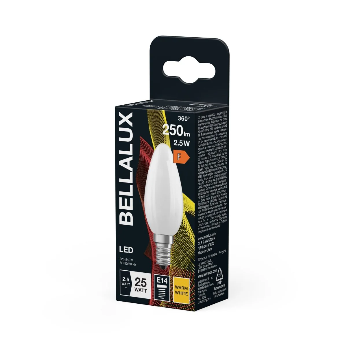 Żarówka LED OSRAM LED Classic B 25 Filament 2.5W 827 Frosted E14 - Image 2