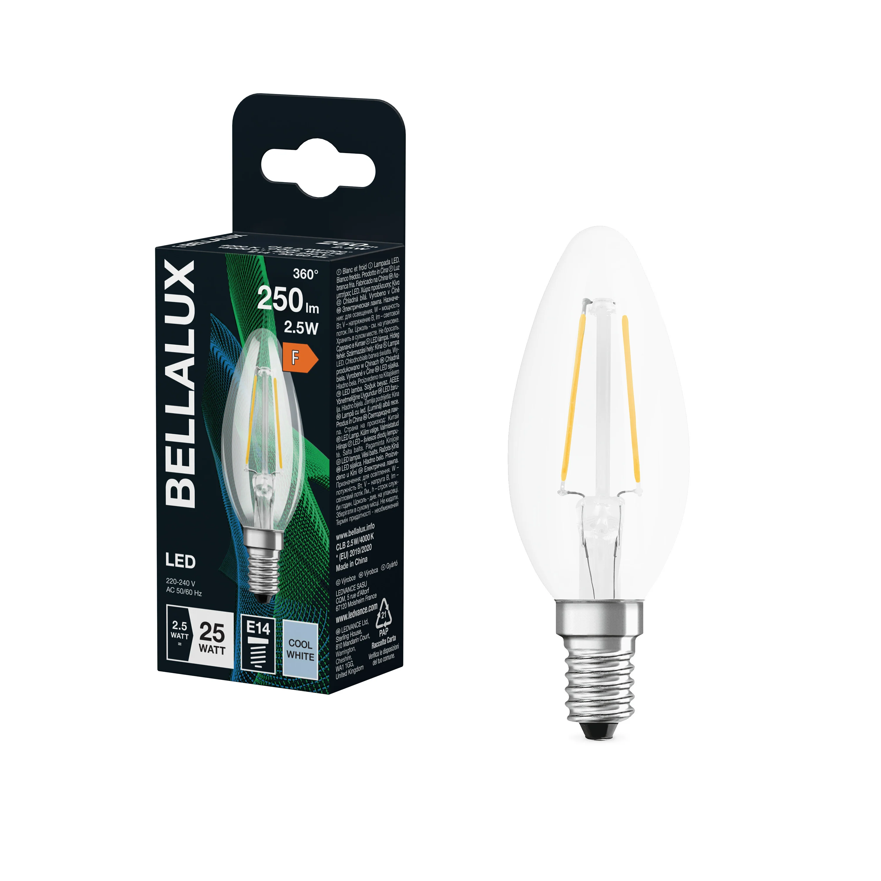 Żarówka LED OSRAM LED Classic B 25 Filament 2.5W 840 Clear E14 - Image 4