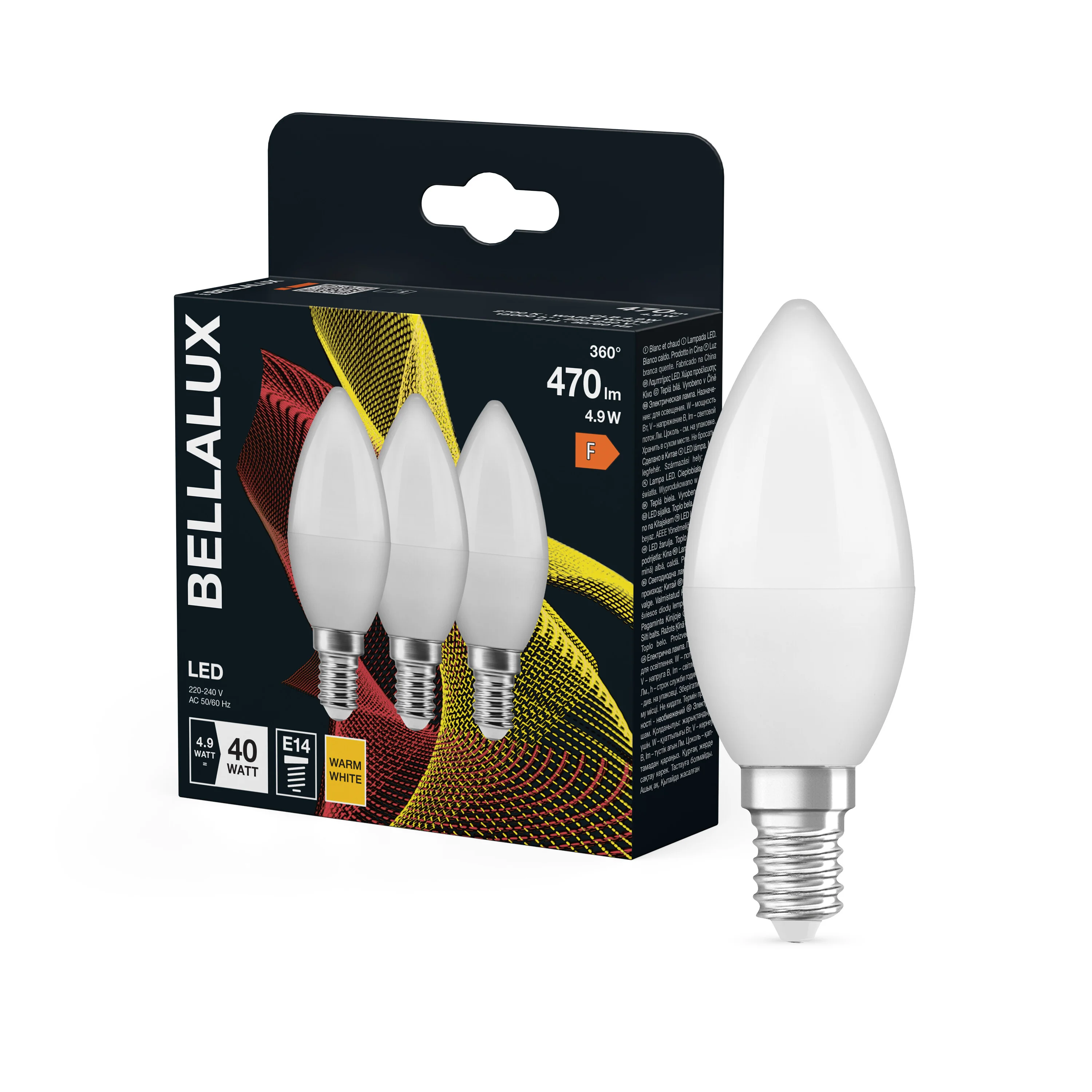 Żarówka LED OSRAM LED Classic B 40 4.9W 827 Frosted E14 - Image 4