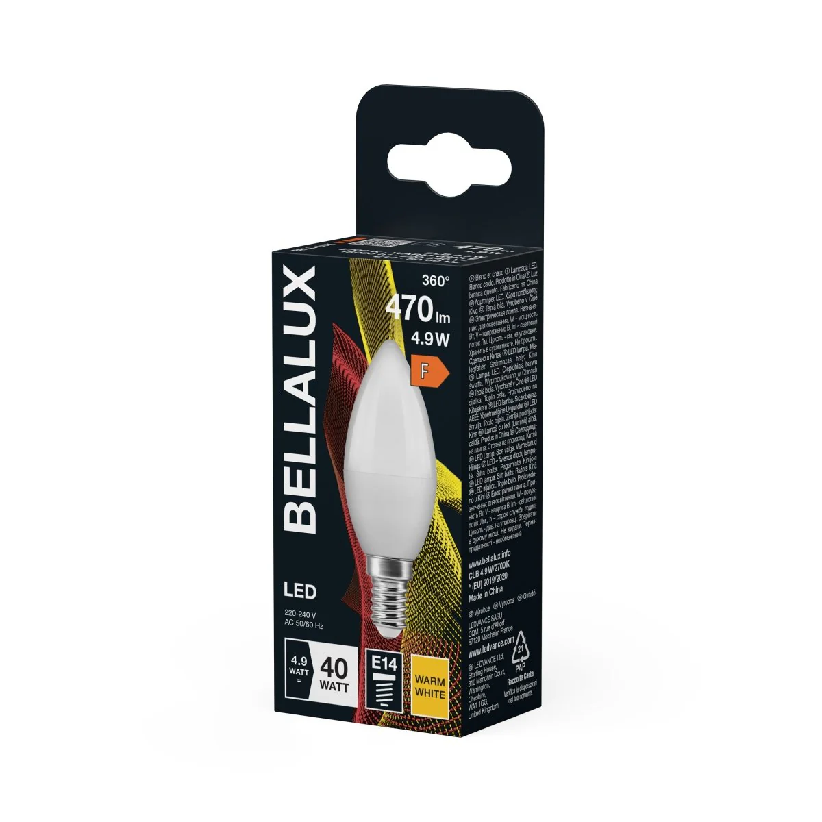 Żarówka LED OSRAM LED Classic B 40 4.9W 827 Frosted E14 ciepła - Image 2