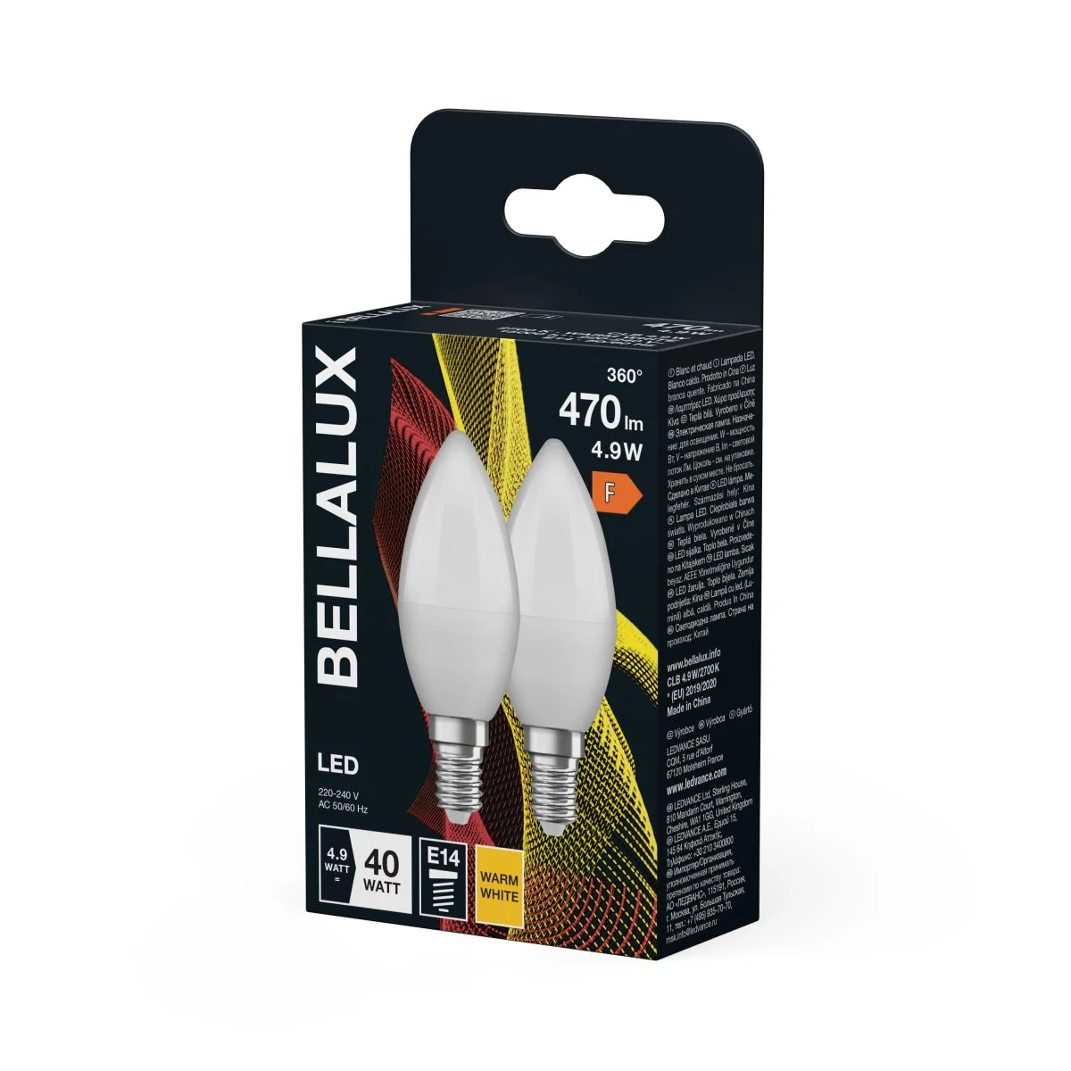 Żarówka LED OSRAM LED Classic B 40 4.9W 827 Frosted E14 ciepła 2pak - Image 2