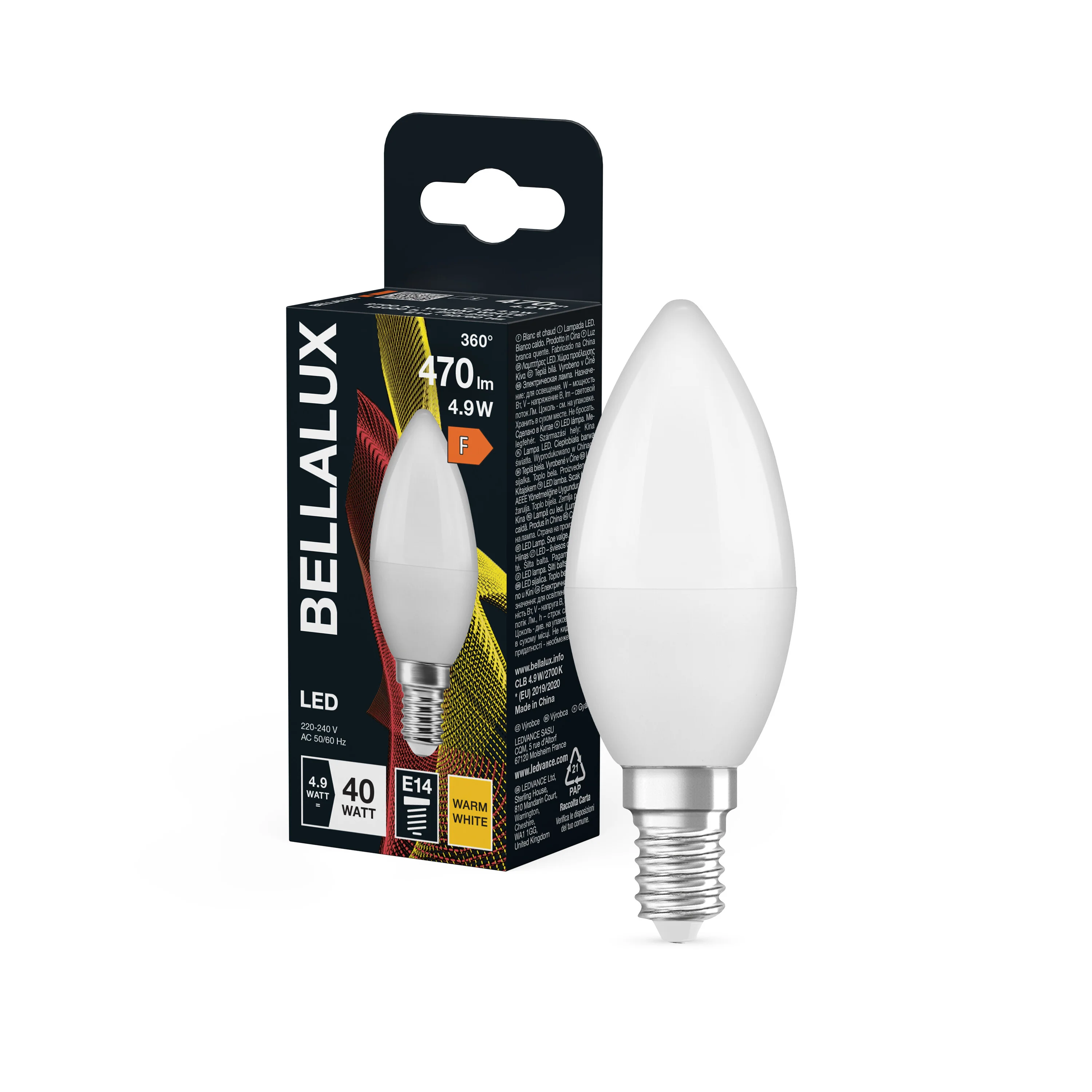 Żarówka LED OSRAM LED Classic B 40 4.9W 827 Frosted E14 ciepła - Image 4