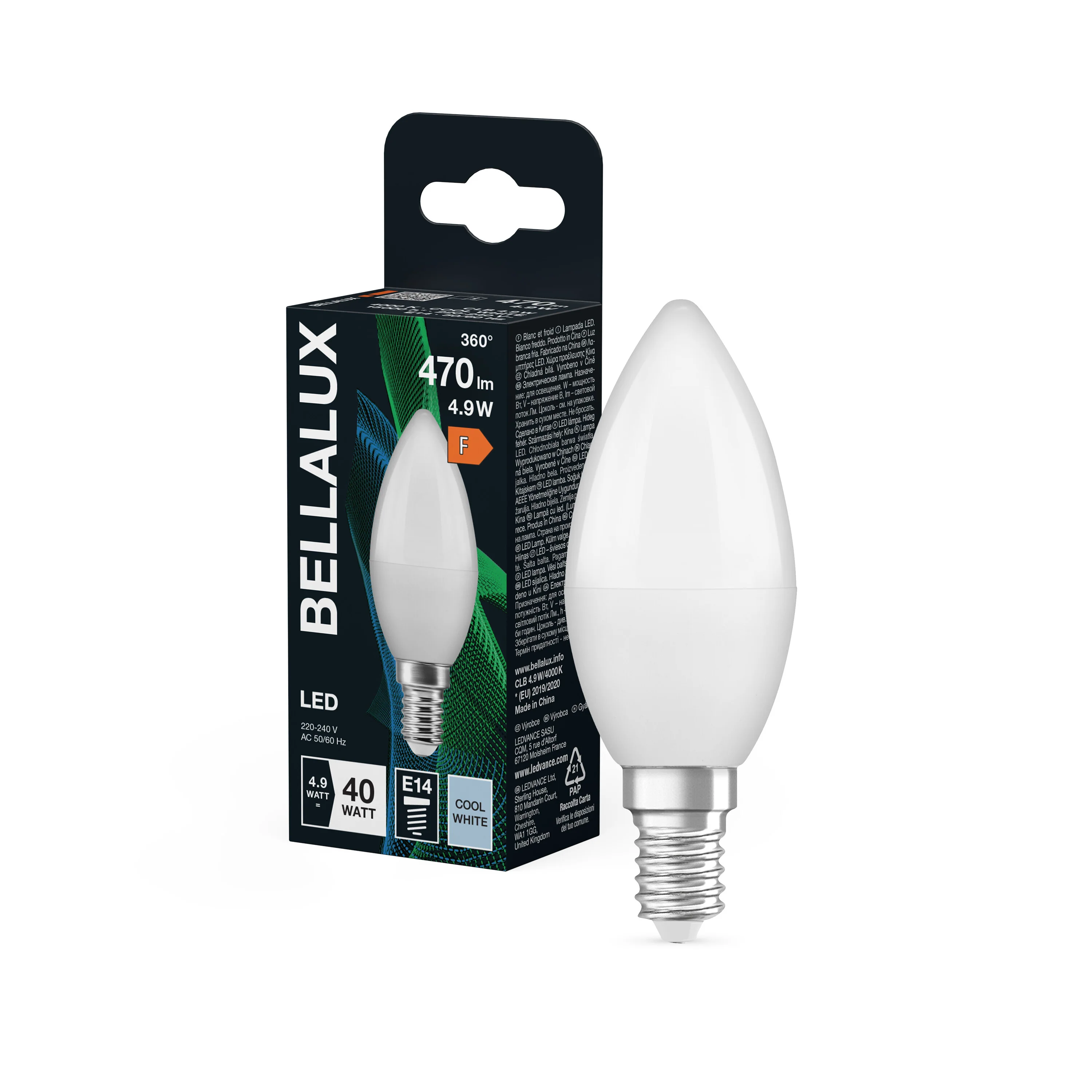 Żarówka LED OSRAM LED Classic B 40 4.9W 840 Frosted E14 neutralna - Image 4