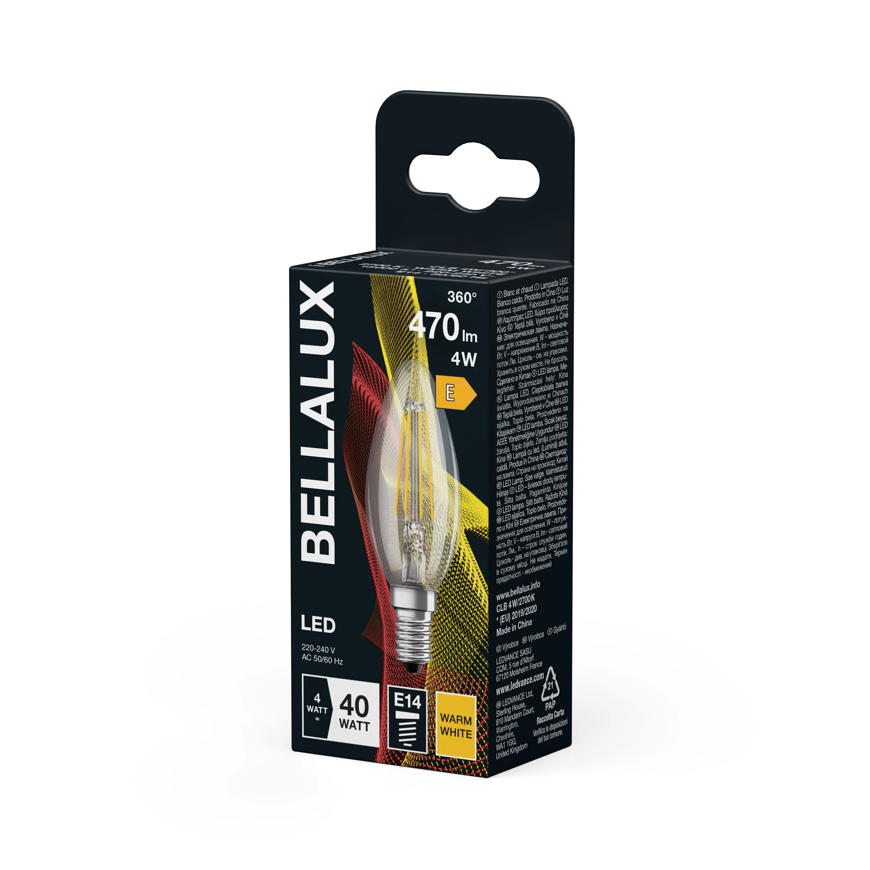 Żarówka LED OSRAM LED Classic B 40 Filament 4W 827 Clear E14 - Image 5