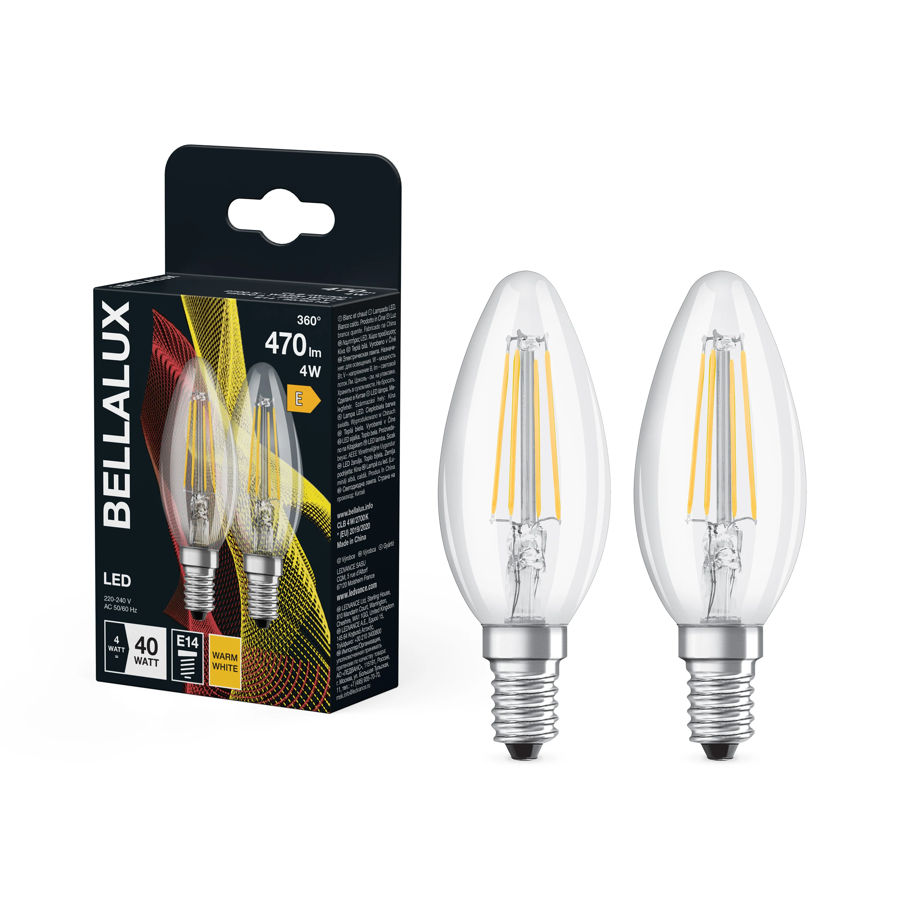Żarówka LED OSRAM LED Classic B 40 Filament 4W 827 Clear E14 ciepła - Image 4