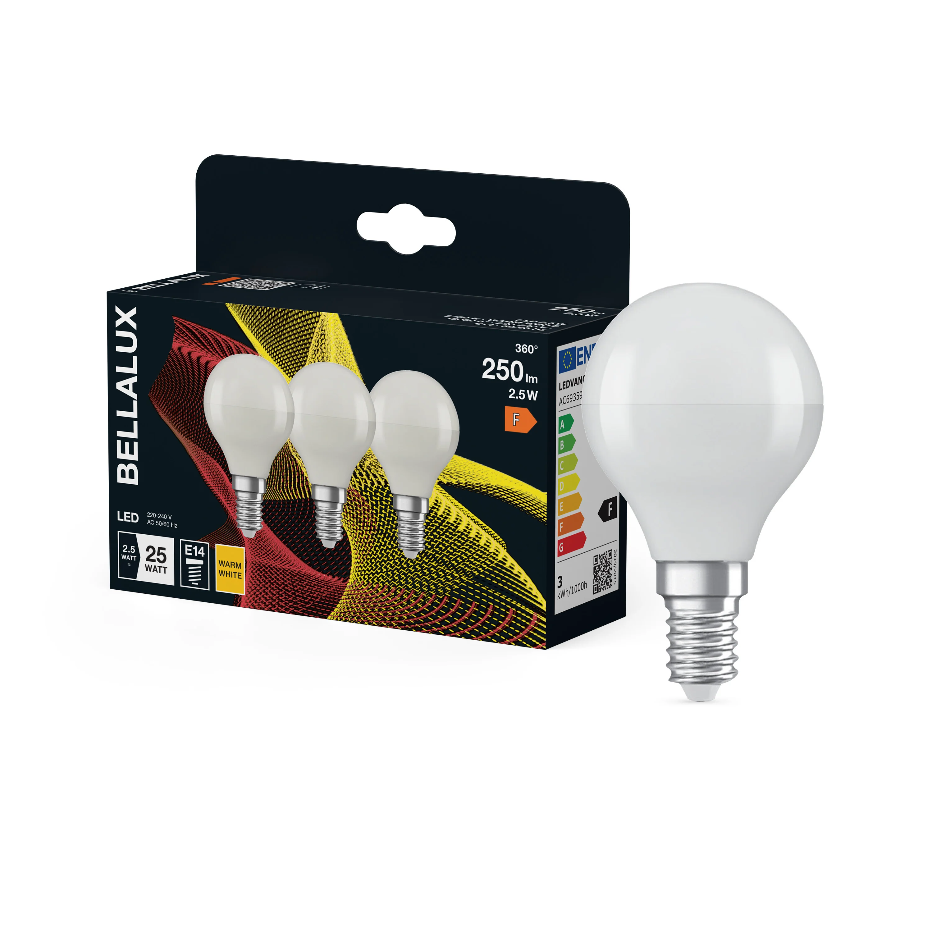 Żarówka LED OSRAM LED Classic P 25 2.5W 827 Frosted E14 - Image 4