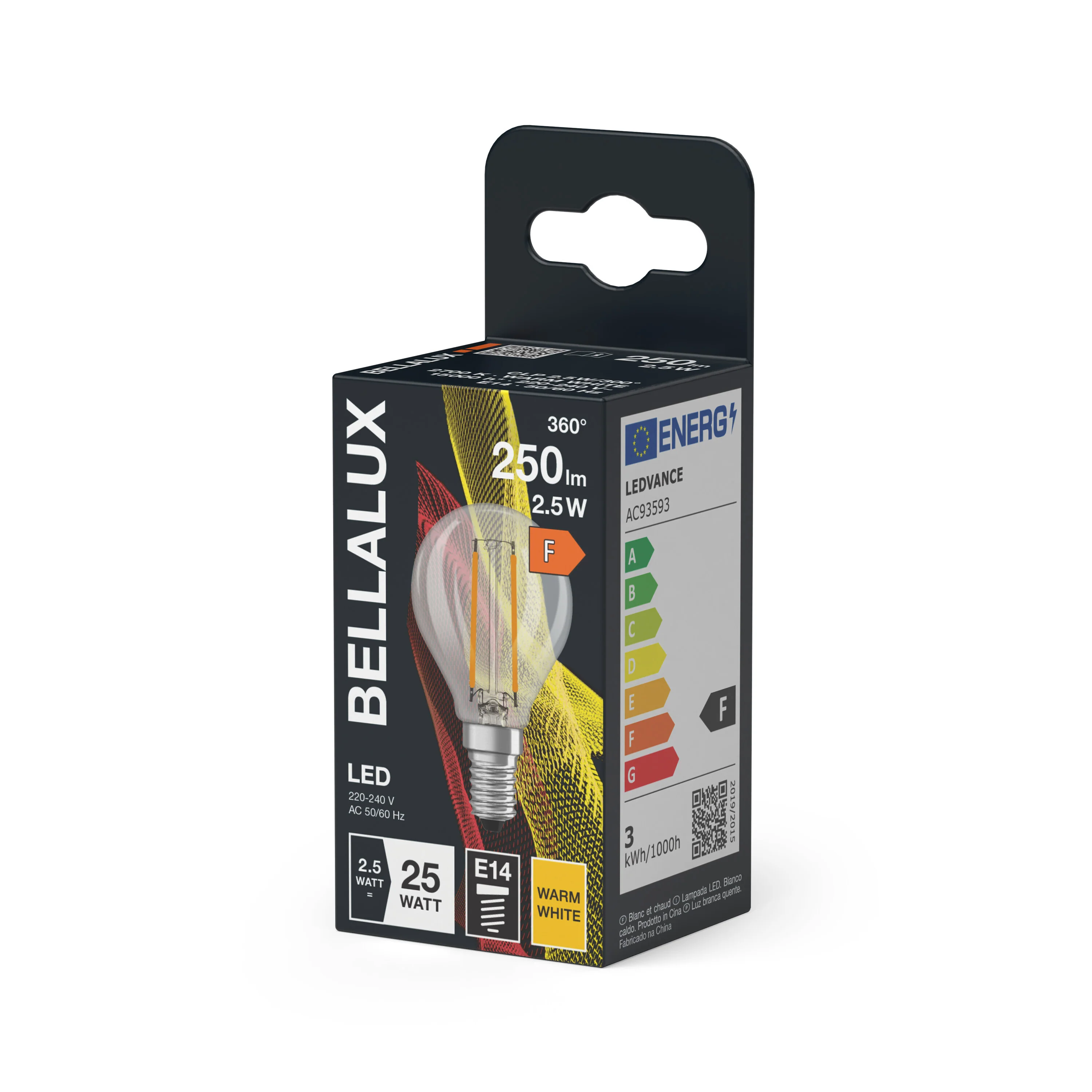 Żarówka LED OSRAM LED Classic P 25 Filament 2.5W 827 Clear E14 - Image 5